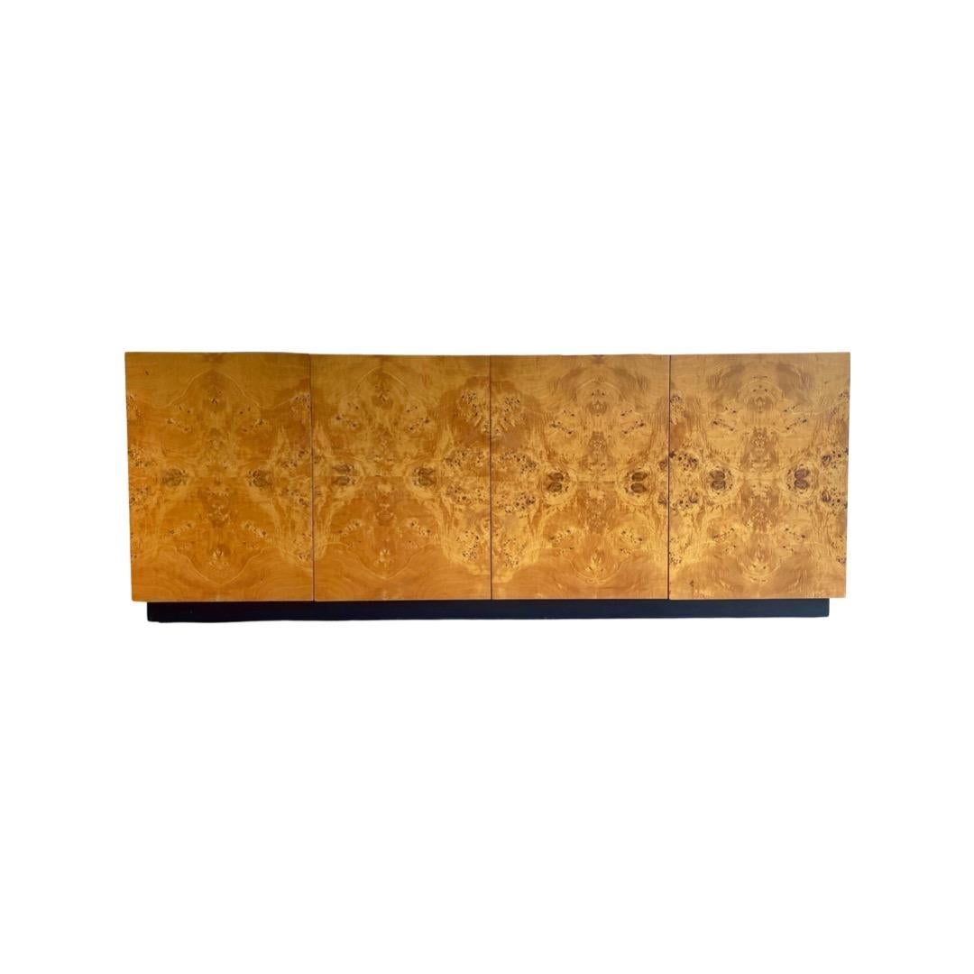 Late 20th Century Mid-Century Modern Burl Wood Credenza by Arthur Umanoff for Dillingham