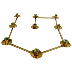 Candelabro moderno de mediados de siglo en latón, Margareta Slingan, Suecia, años 50