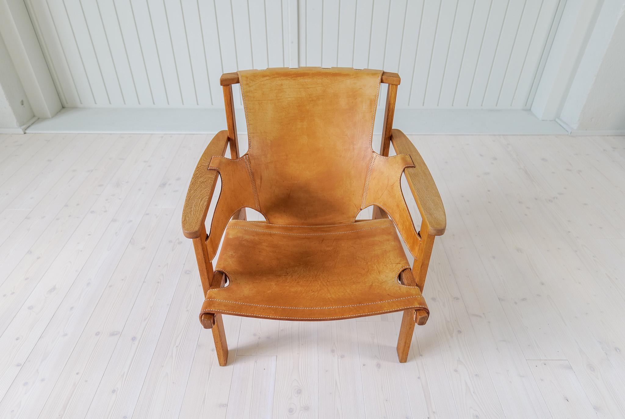 Leather Midcentury Modern Carl Axel Acking Armchair 