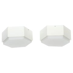 Midcentury modern ceiling or wall lights by RAAK Amsterdam circa 1960s, a pair