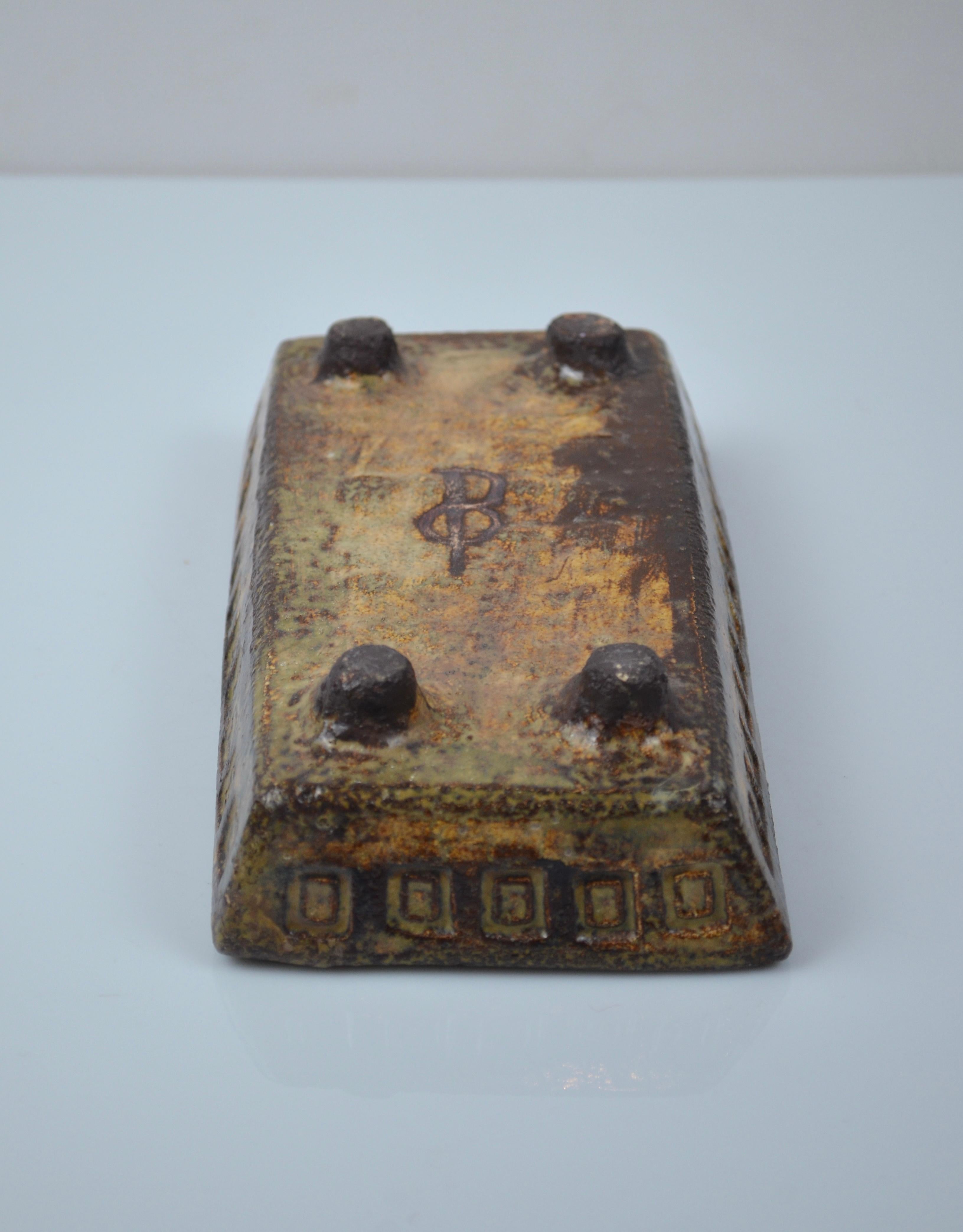 Modernes Keramik-Tablett aus der Mitte des Jahrhunderts von Olivier Pettit, Frankreich, 1950er Jahre im Angebot 6