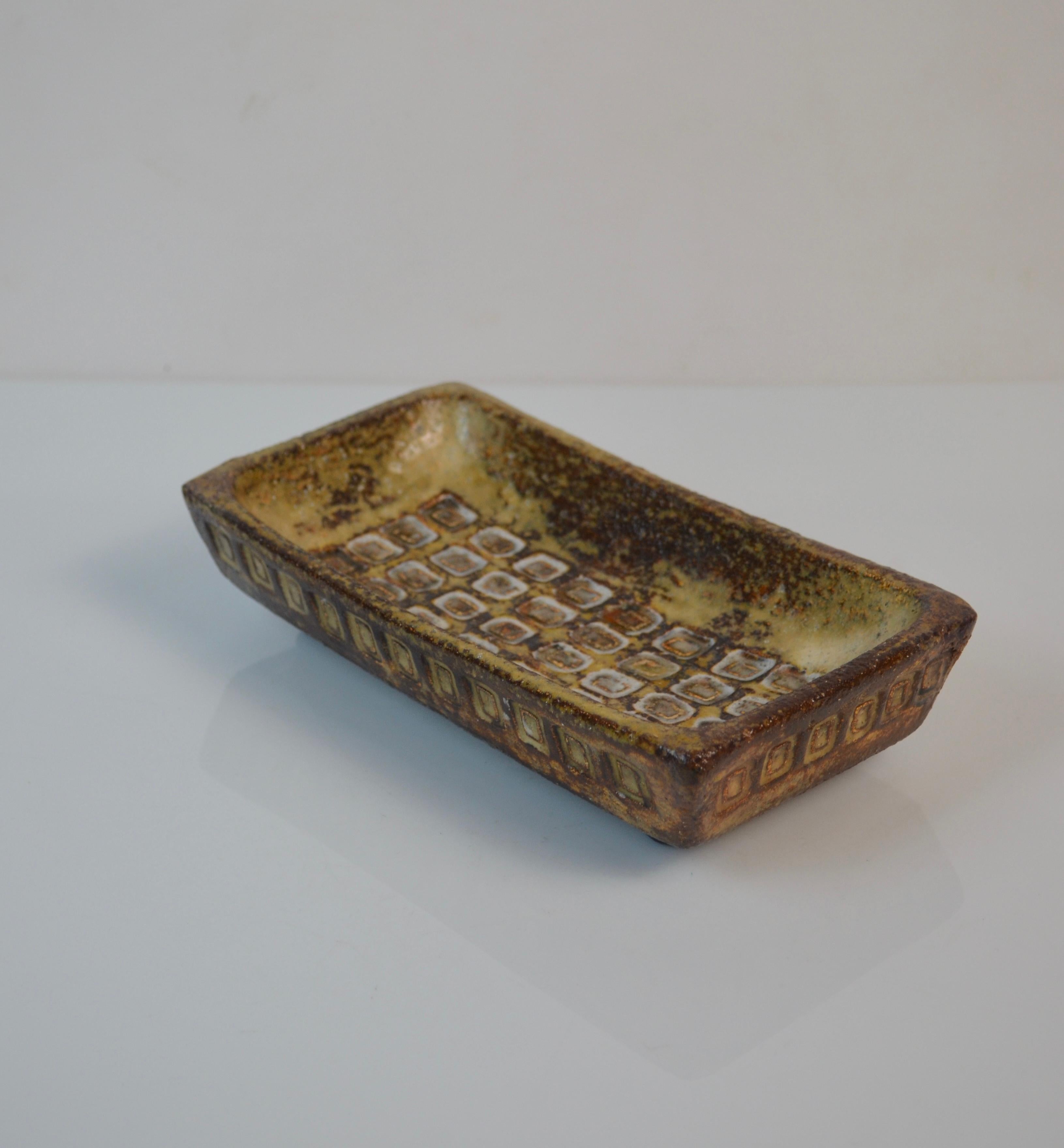 Modernes Keramik-Tablett aus der Mitte des Jahrhunderts von Olivier Pettit, Frankreich, 1950er Jahre (Französisch) im Angebot