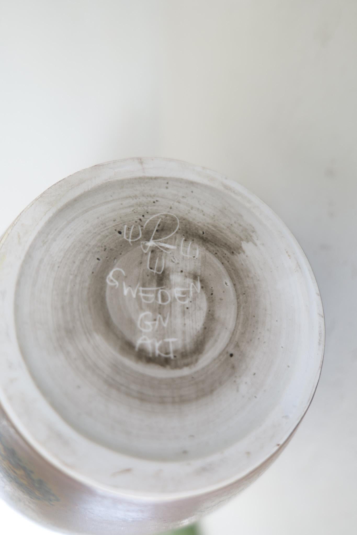 Vase en céramique du milieu du siècle Rörstrand Gunnar Nylund, Suède en vente 3