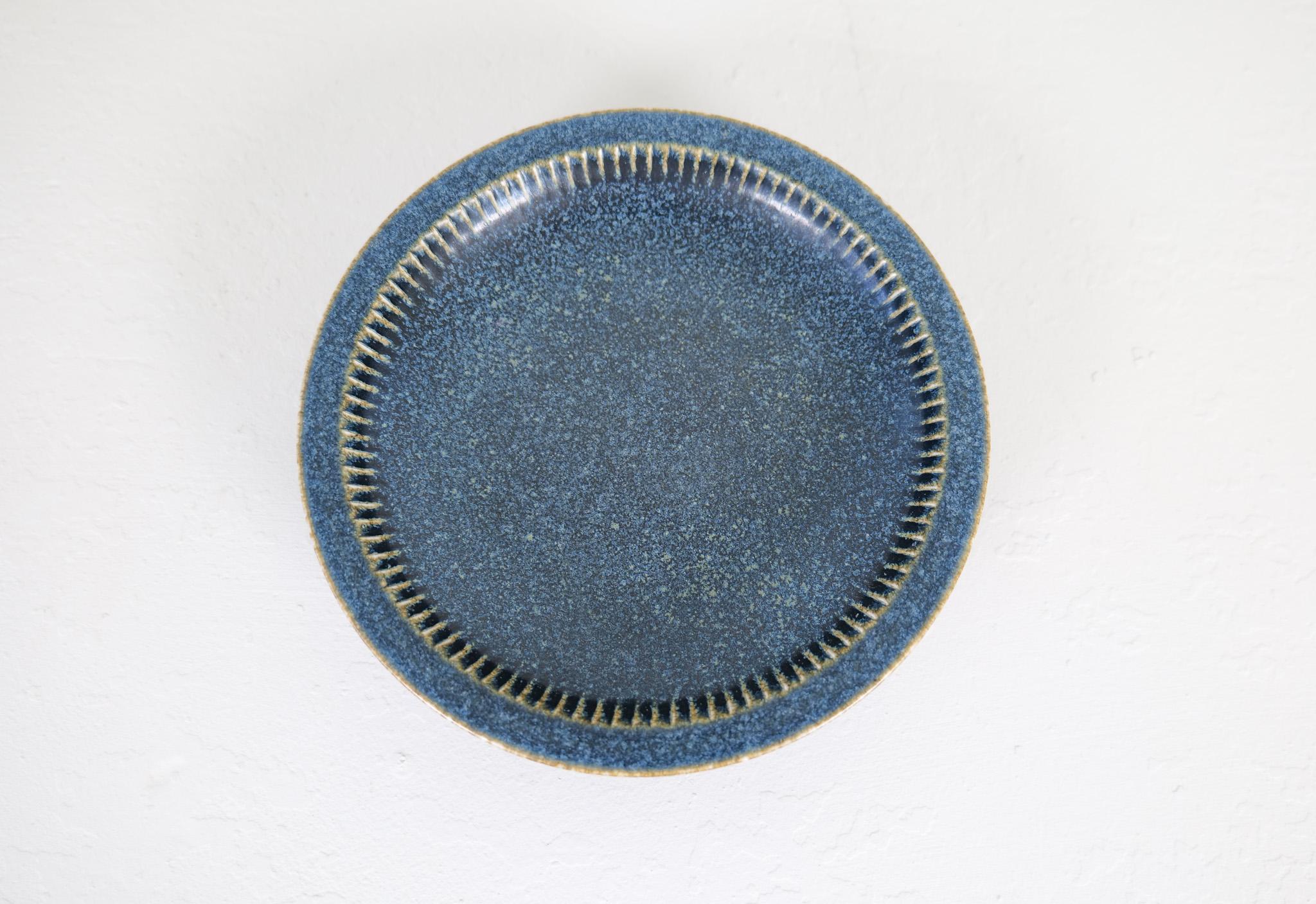 Mid-20th Century Mid-Century Modern Ceramic Plate Carl-Harry Stålhane Rörstrand Sweden
