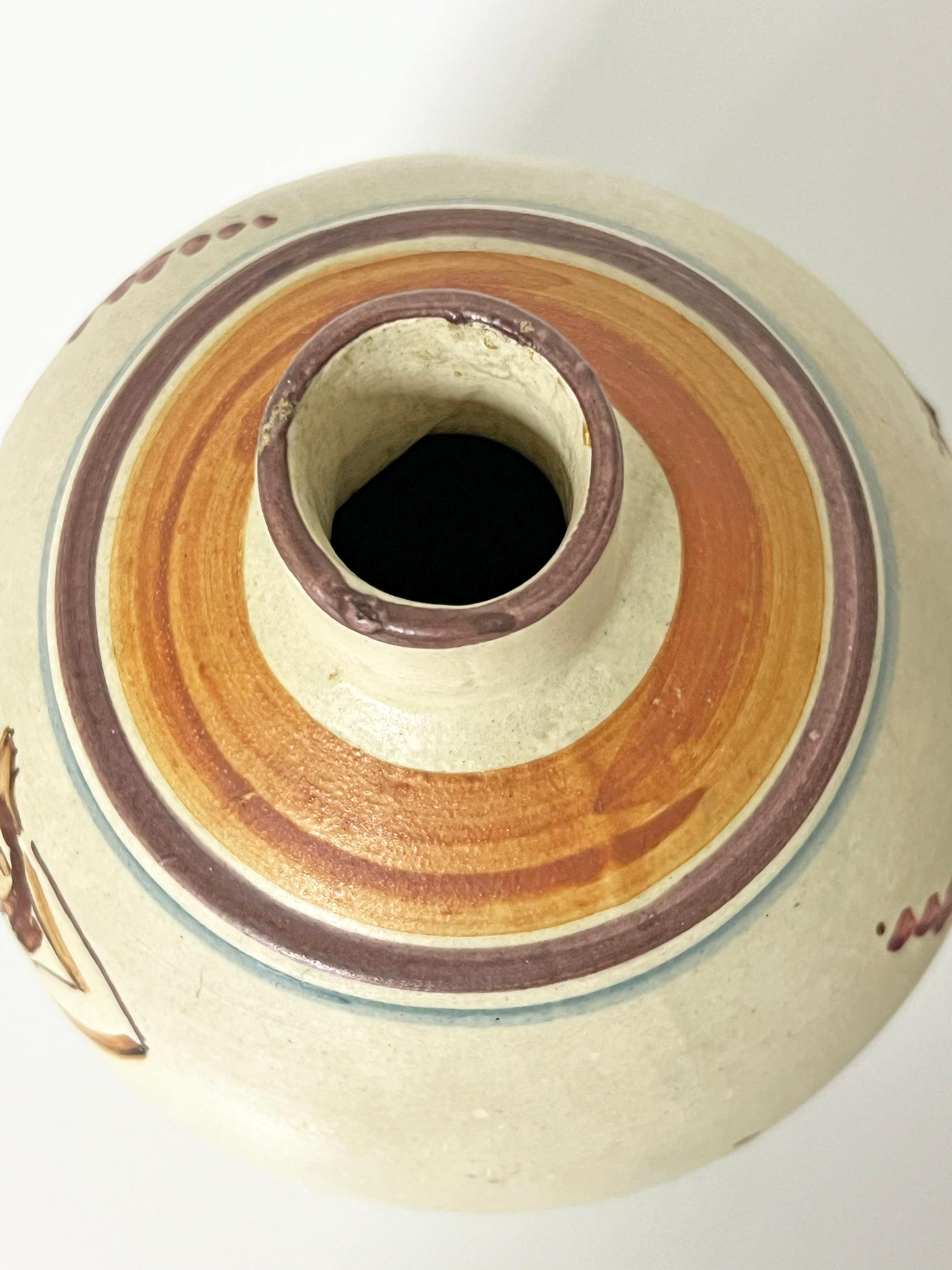 Midcentury Modern Ceramic Vase by Kalle Akkola, Finland ca 1950's In Good Condition For Sale In Örebro, SE