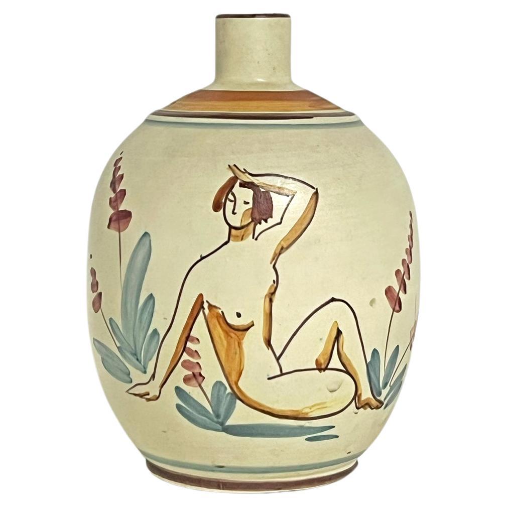 Midcentury Modern Ceramic Vase by Kalle Akkola, Finland ca 1950's For Sale