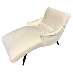 Mid-Century Modern Chaise Lounge Chair by Lawrence Peabody
