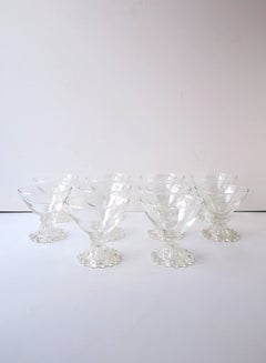 Midcentury Modern Champagne, Cocktail, or Dessert Coupes, Set of 10