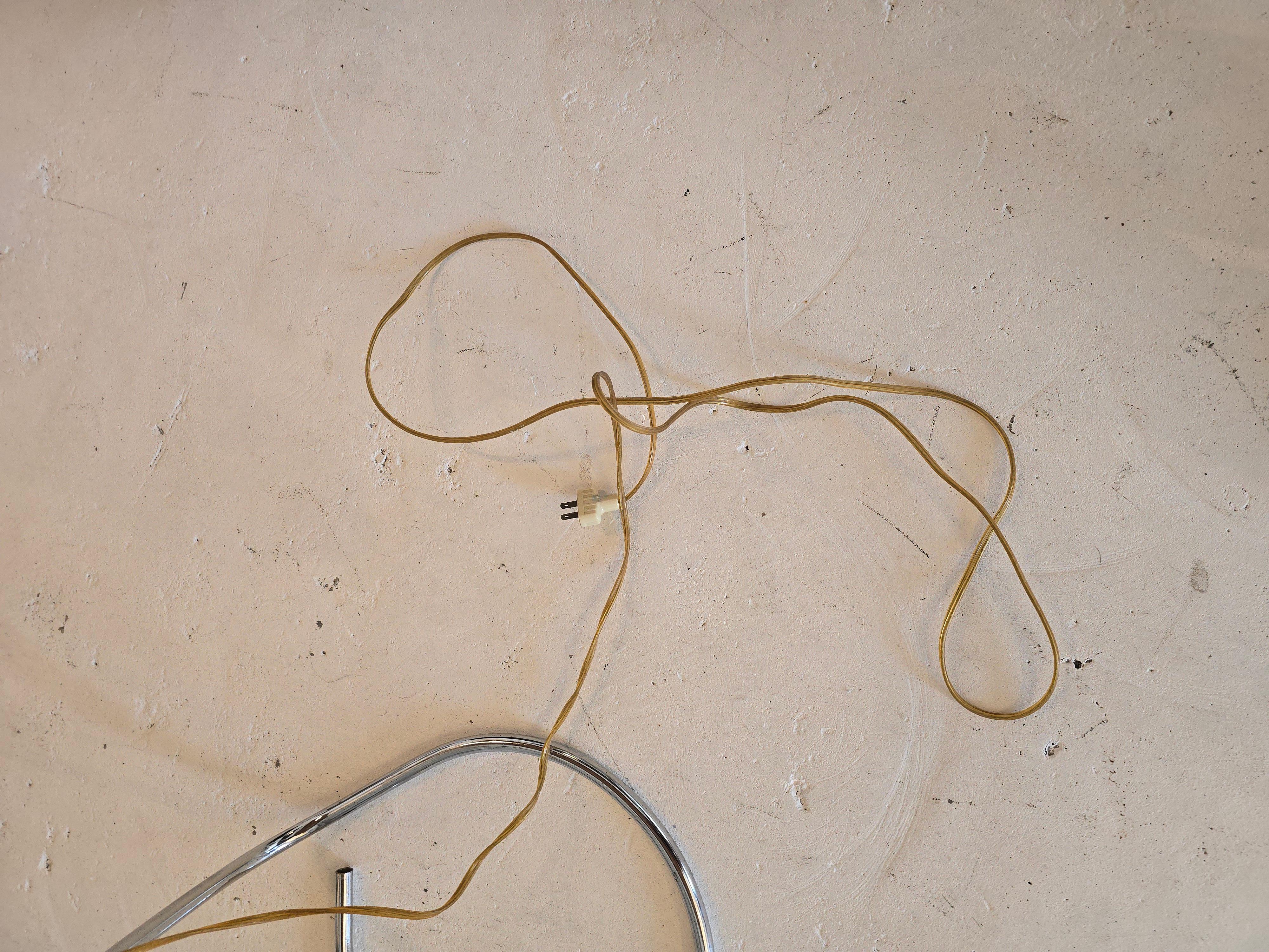 Fin du 20e siècle Lampadaire moderne chromé du milieu du siècle 1970 en vente