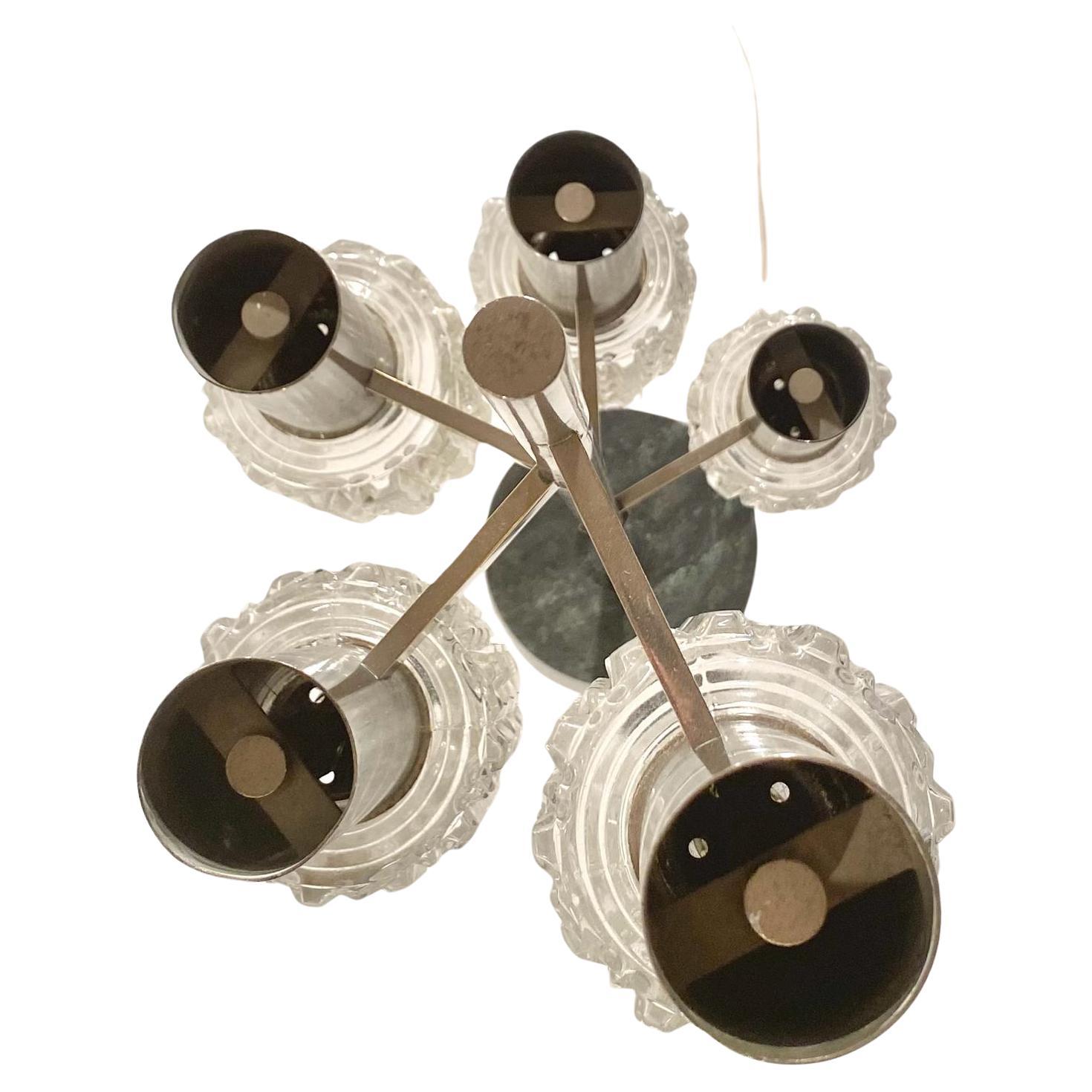 Lampadaire chromé mi-siècle moderne avec globes en verre, Italie, années 1960 Bon état - En vente à Ceglie Messapica, IT
