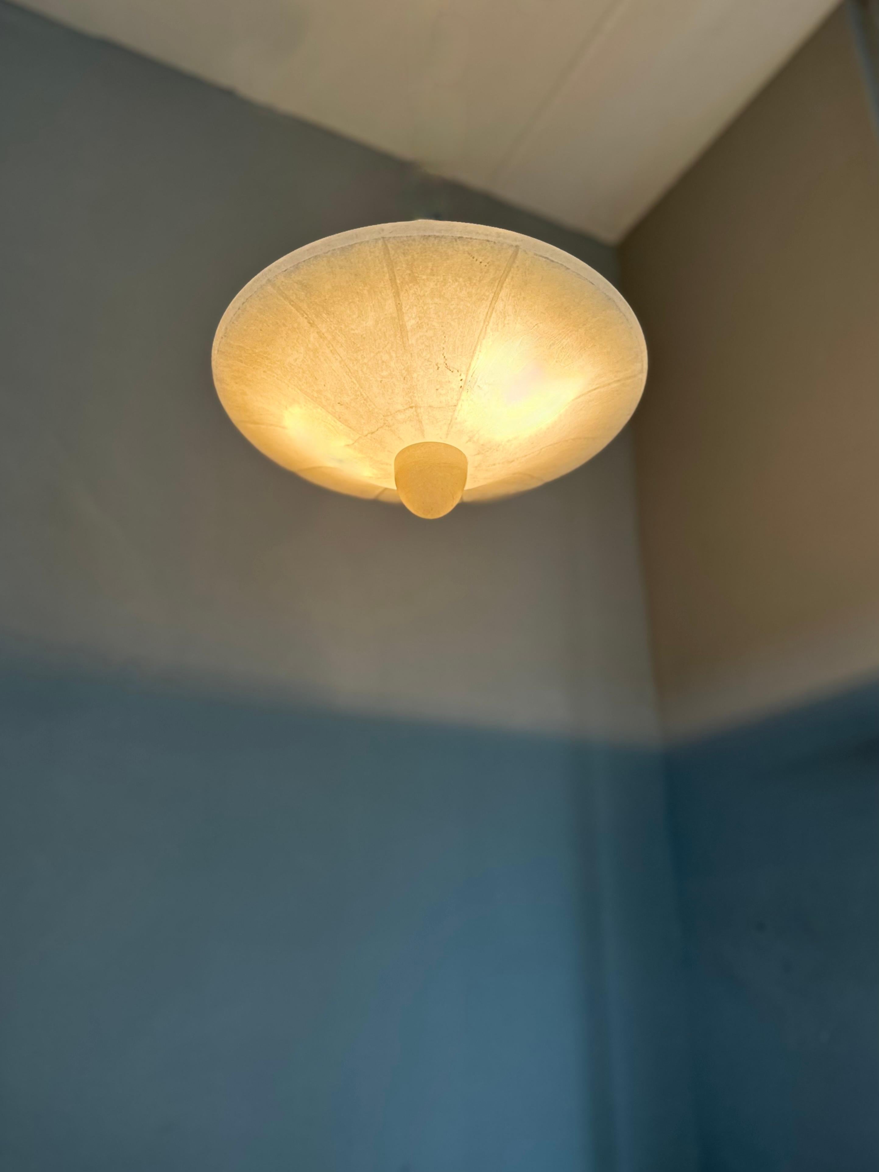 Midcentury Modern Classical Design, Alabaster Flush Mount / Pendant Light For Sale 10