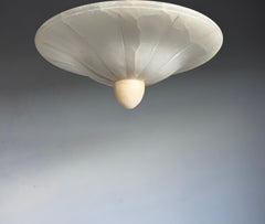 Midcentury Modern Classical Design, Alabaster Flush Mount / Pendant Light