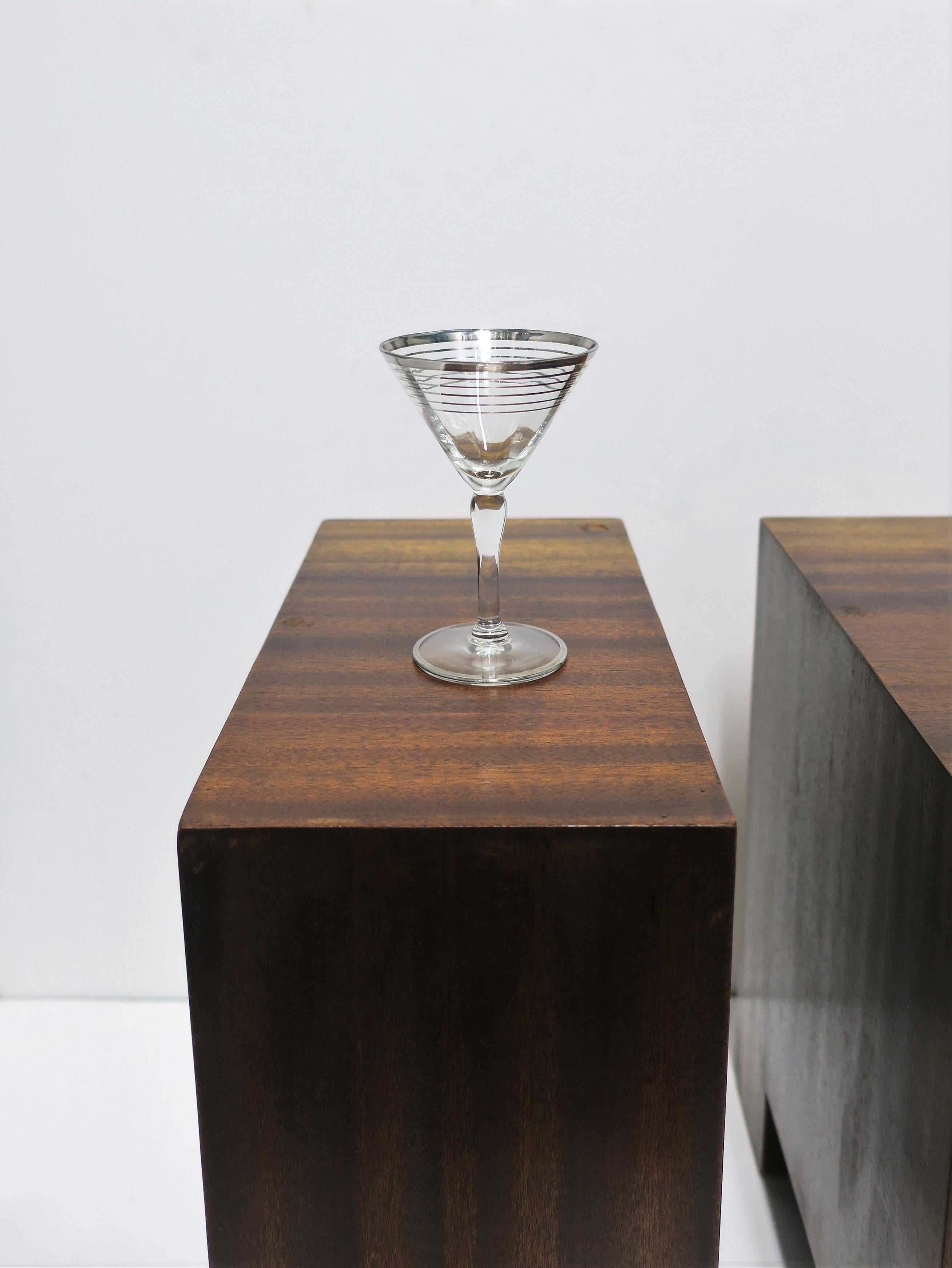 Mid-Century Modern Cocktail or Martini Glasses, Set of 4 1