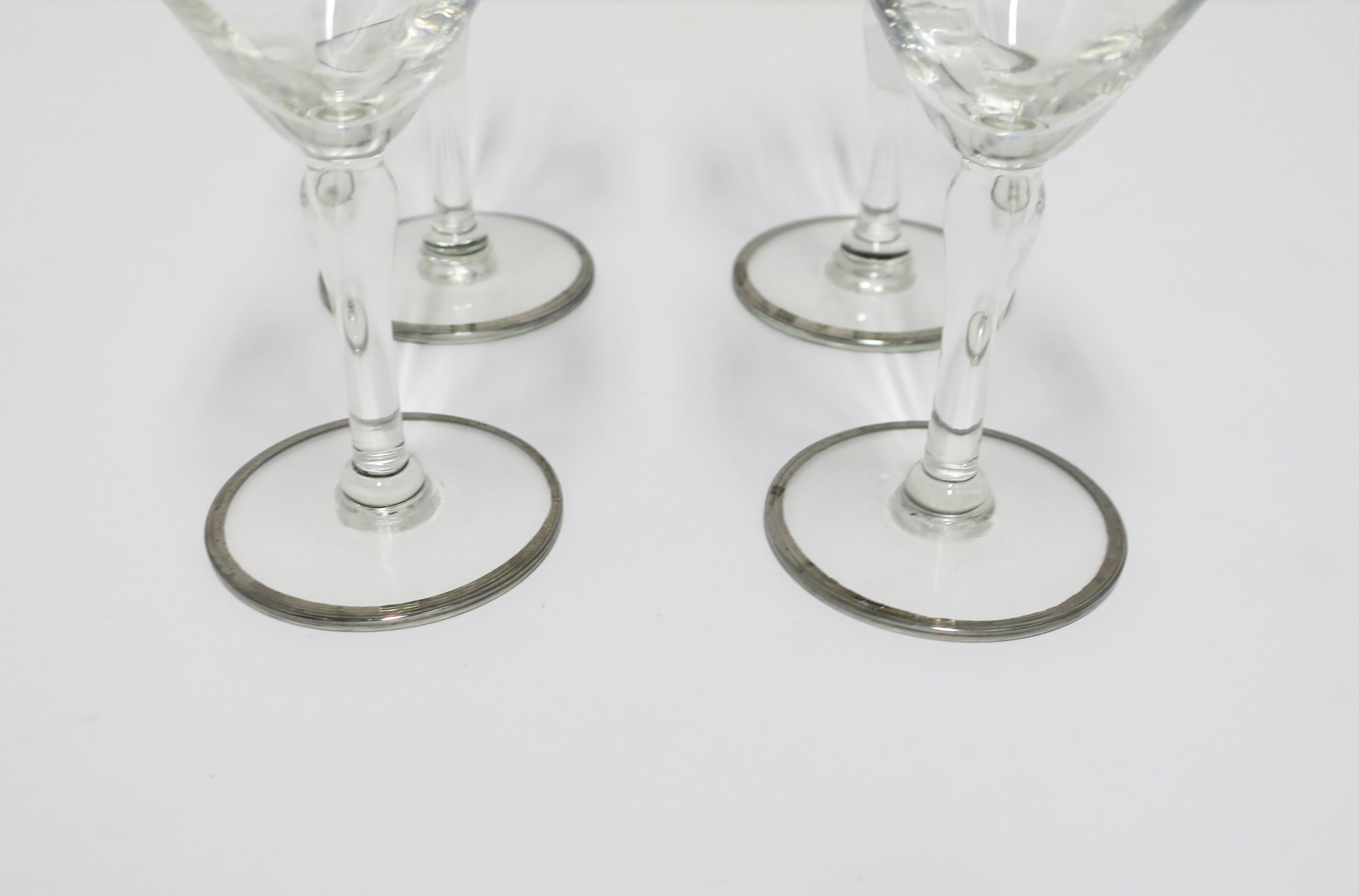 Mid-Century Modern Cocktail or Martini Glasses, Set of 4 8