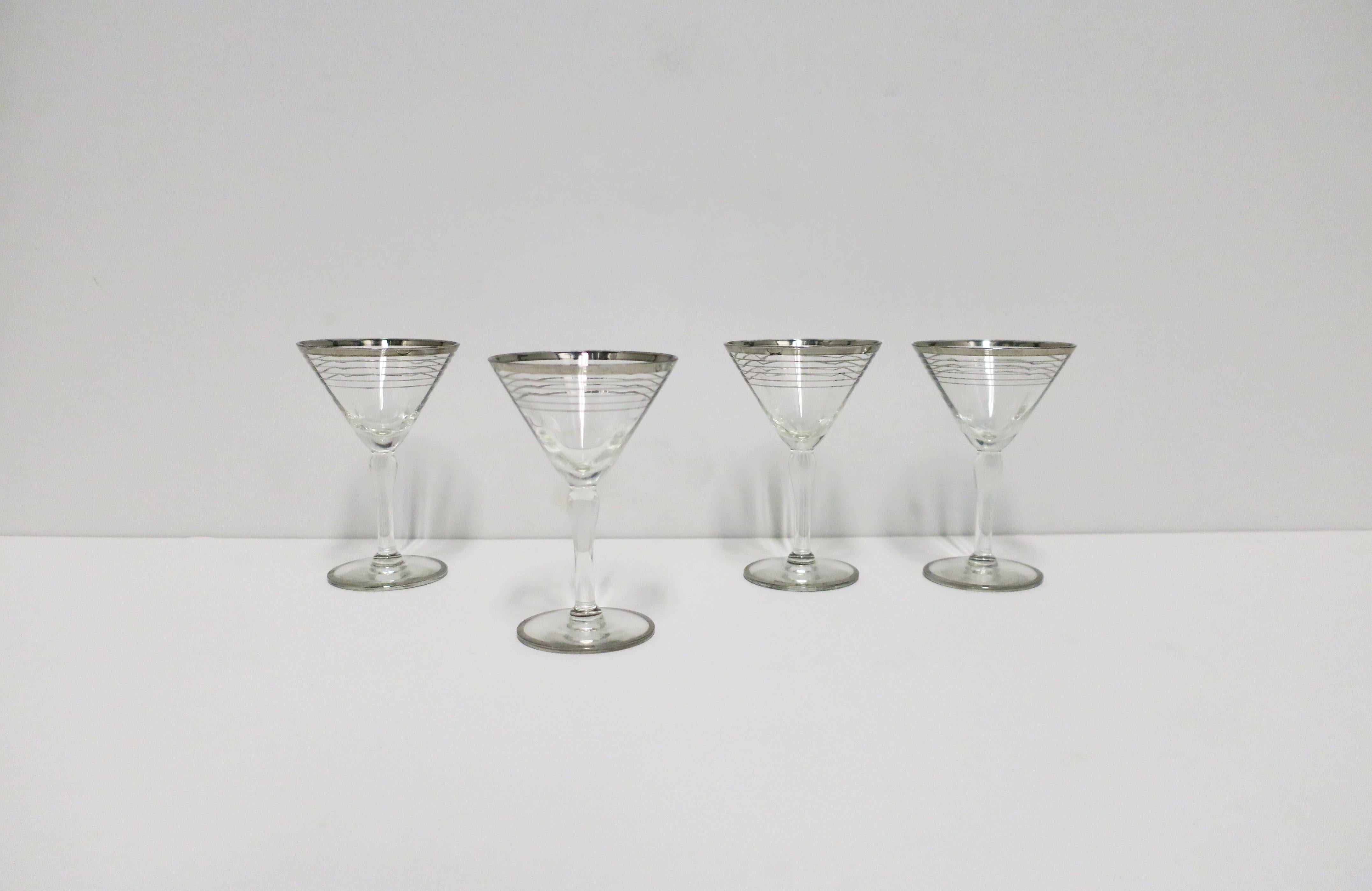 vintage martini glasses mid century