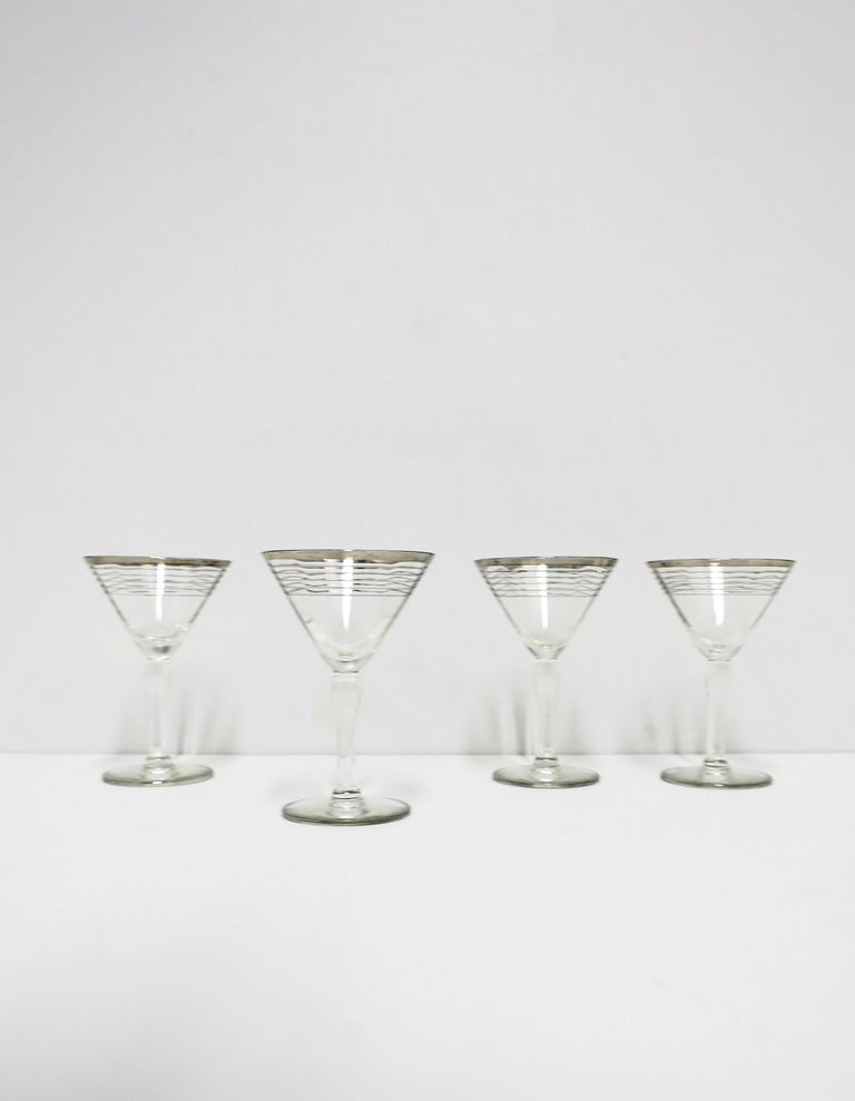 Mid-Century Modern Cocktail or Martini Glasses, Set of 4 at 1stDibs   vintage martini glasses mid century, mid century martini glasses, mid  century modern martini glasses