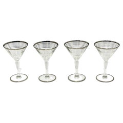 Mid-Century Modern Cocktail or Martini Glasses, Set of 4