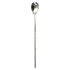 Retro Midcentury Modern Cocktail Spoon Stirrer Silver-Plate by Gorham, 20th c