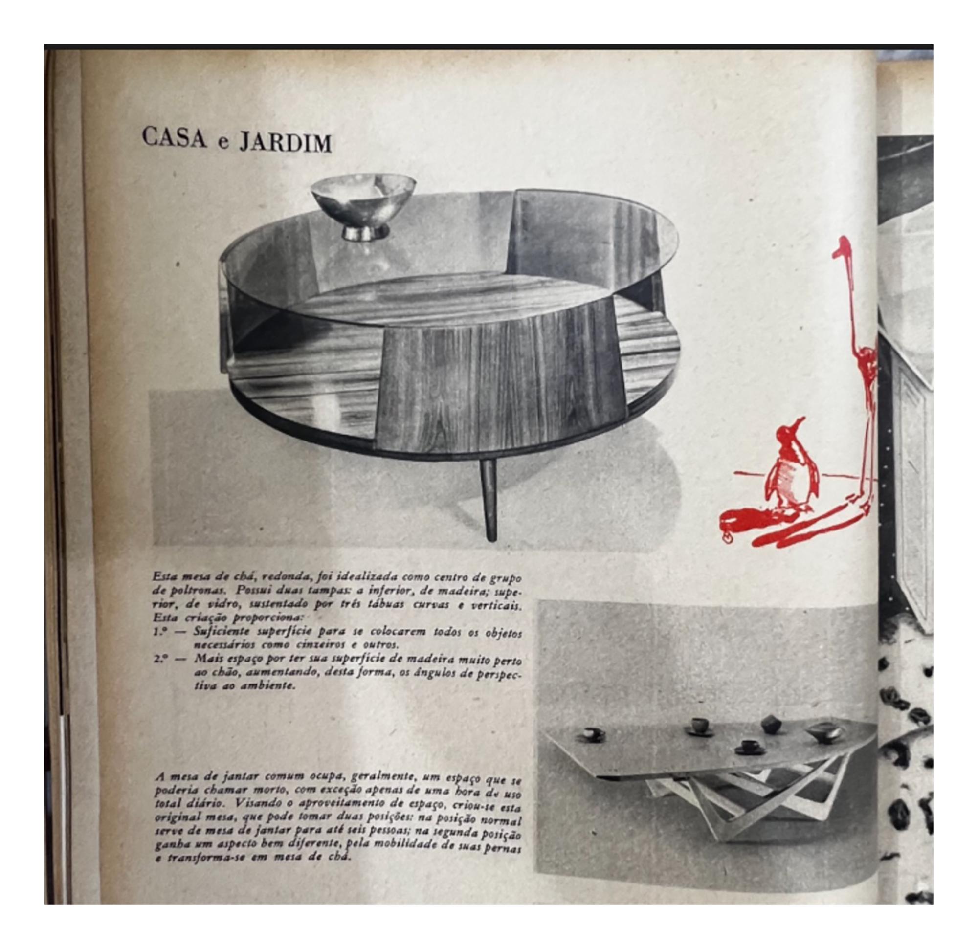 Midcentury Modern Coffee Table in Hardwood, Carlo Hauner & Martin Eisler, Brazil 7