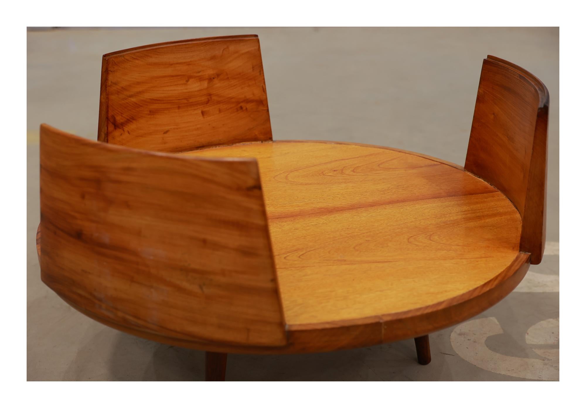 Brazilian Midcentury Modern Coffee Table in Hardwood, Carlo Hauner & Martin Eisler, Brazil