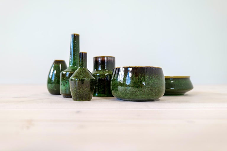Vase En Céramique Signé Carl Harry Stålhane Pour Rörstrand - Tons Bruns, Suède - Parfait état