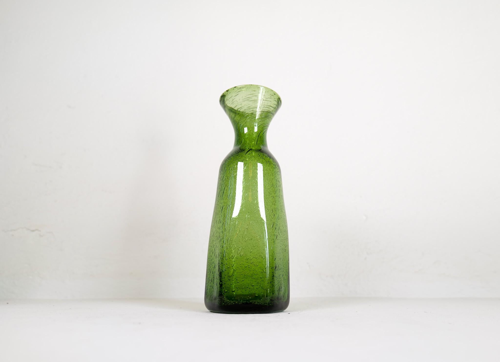 Midcentury Modern Collection of Six Green Vases by Erik Hoglund, Sweden, 1960s For Sale 2