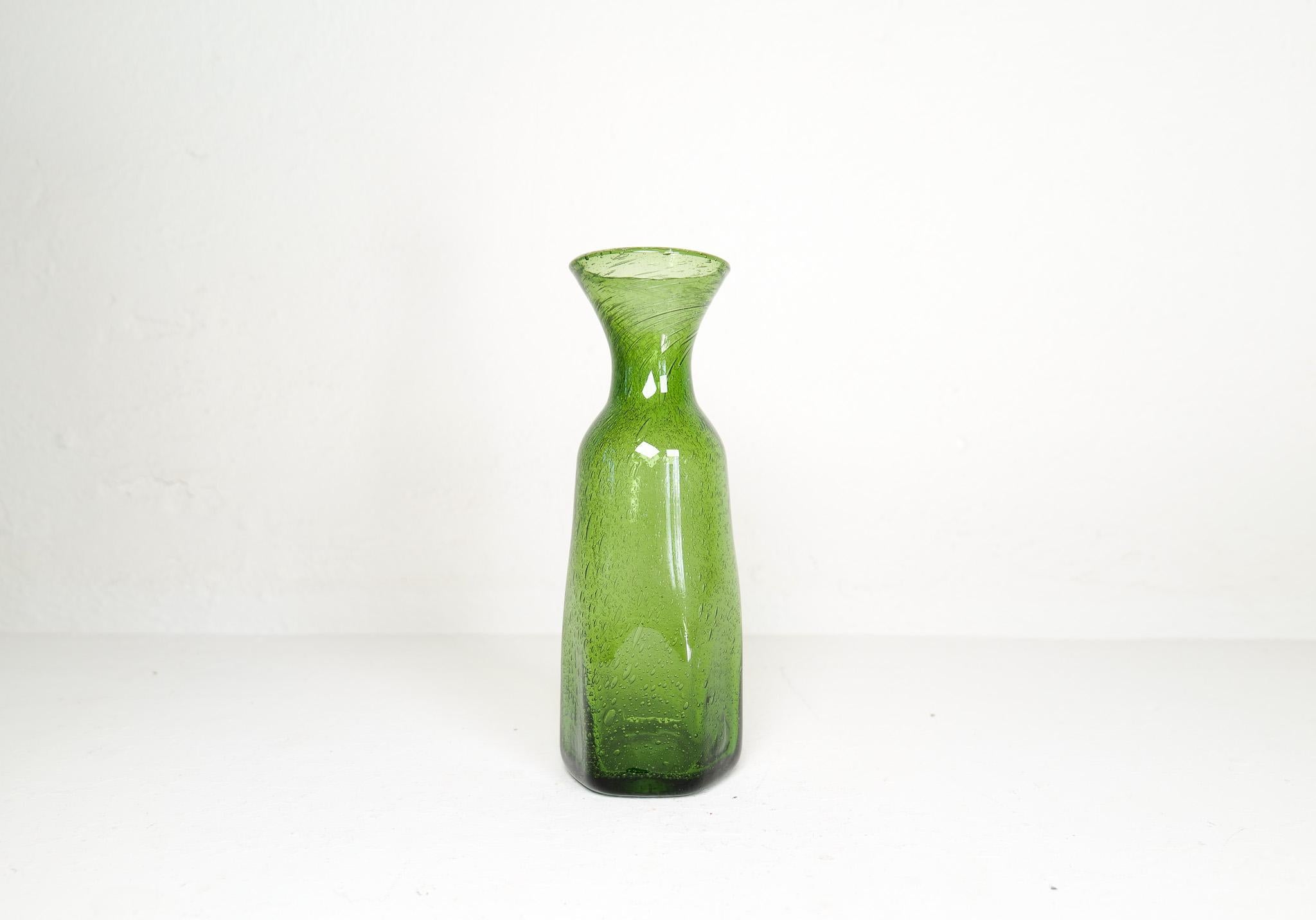 Midcentury Modern Collection of Six Green Vases by Erik Hoglund, Sweden, 1960s For Sale 3