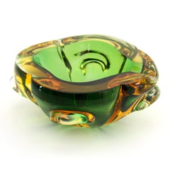 Mid-Century Modern Colored Murano Glass Ashtray, 1950s