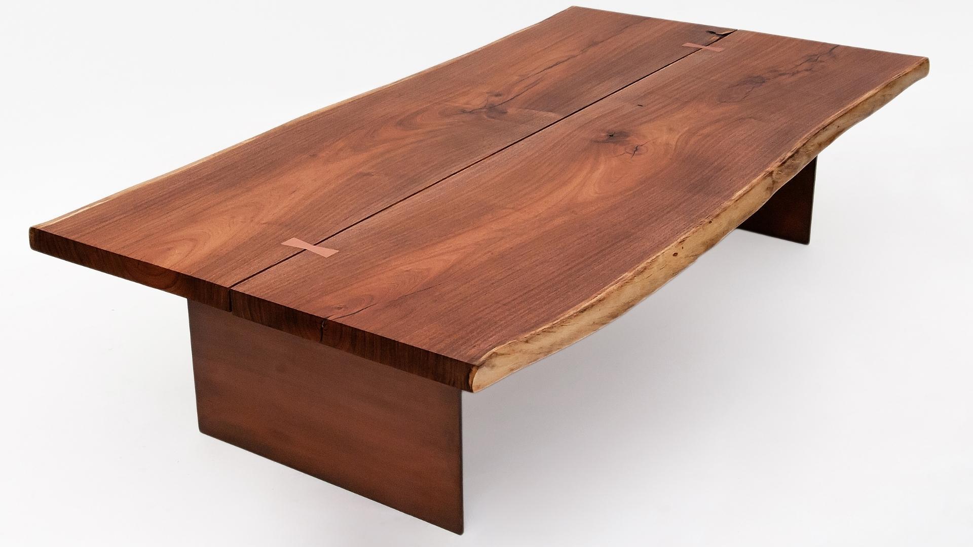 Scandinave moderne Table « héritage » en cuivre et mesquite du milieu du siècle dernier avec cuvette en cuivre du Chili en vente