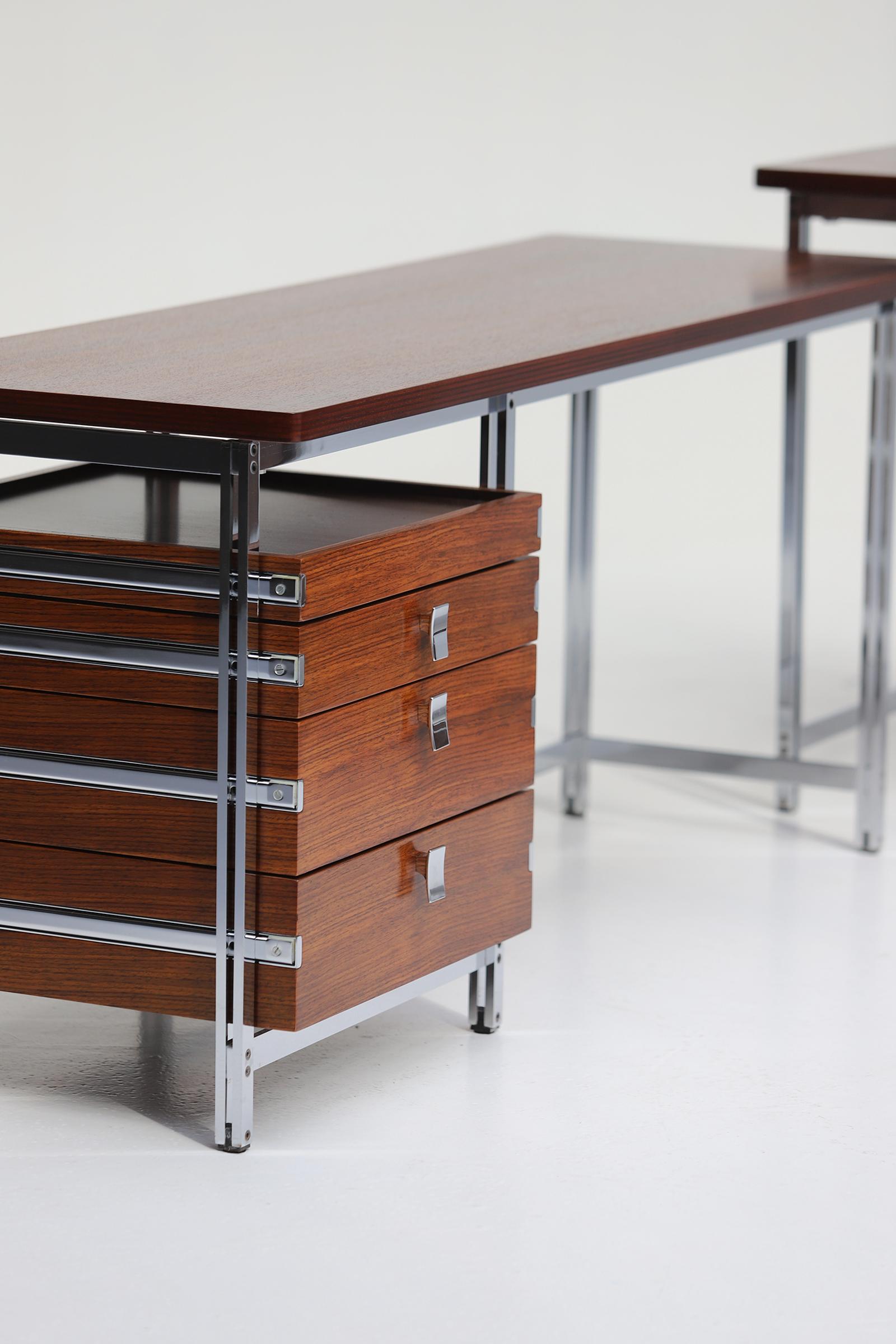 Mid-Century Modern Corner Office Desk by Jules Wabbes Designed in 1957 6