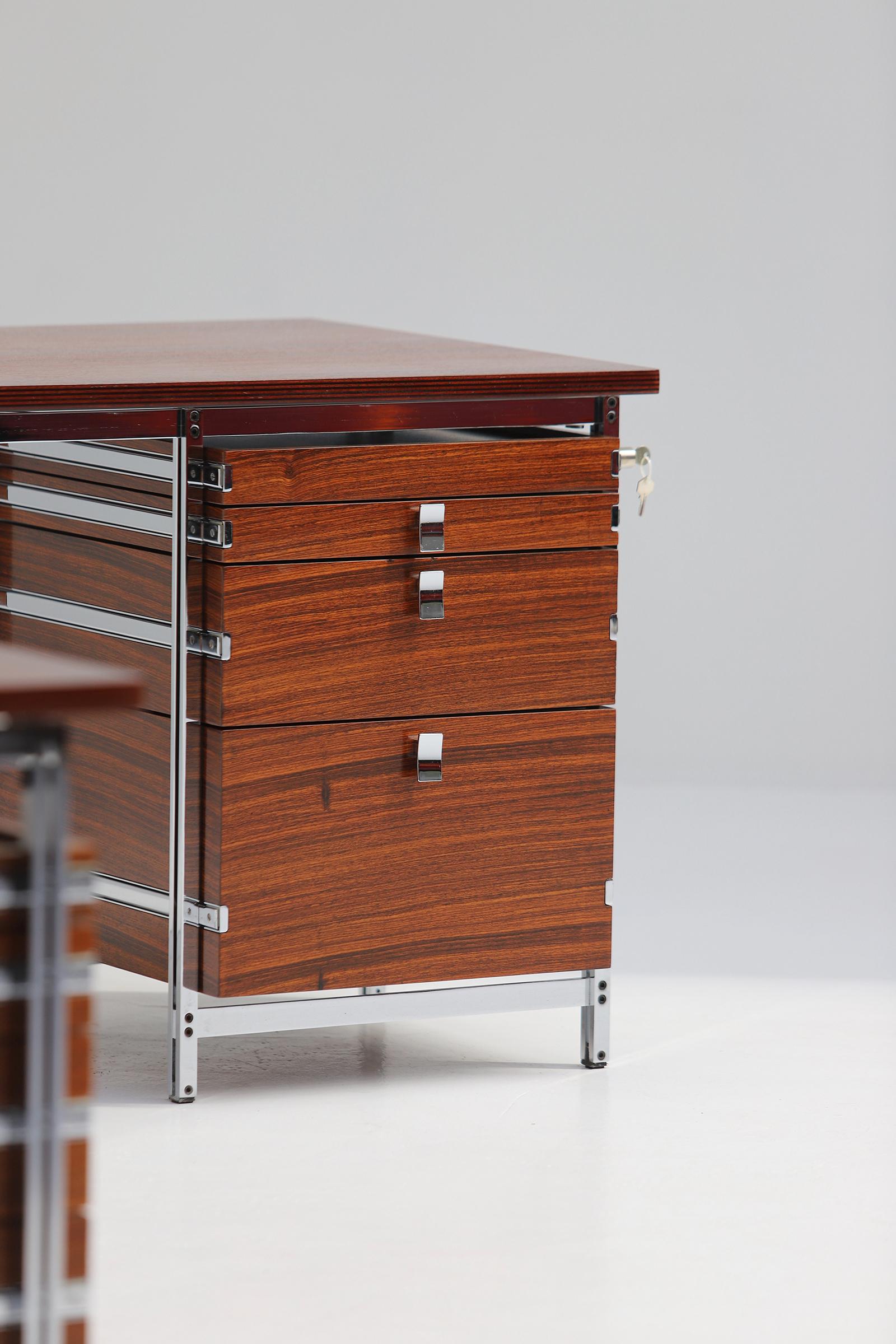 Mid-Century Modern Corner Office Desk by Jules Wabbes Designed in 1957 10