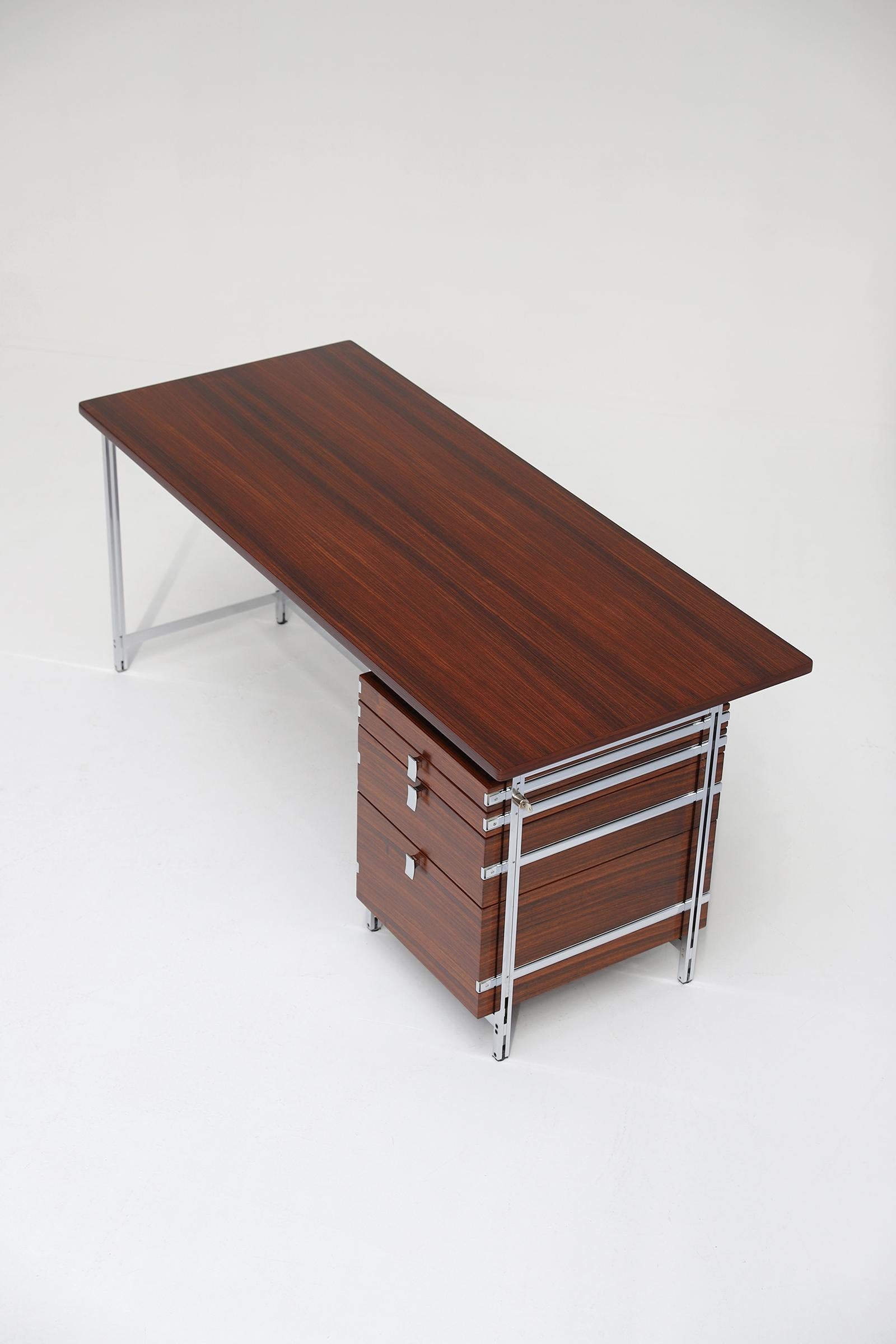 Mid-Century Modern Corner Office Desk by Jules Wabbes Designed in 1957 2