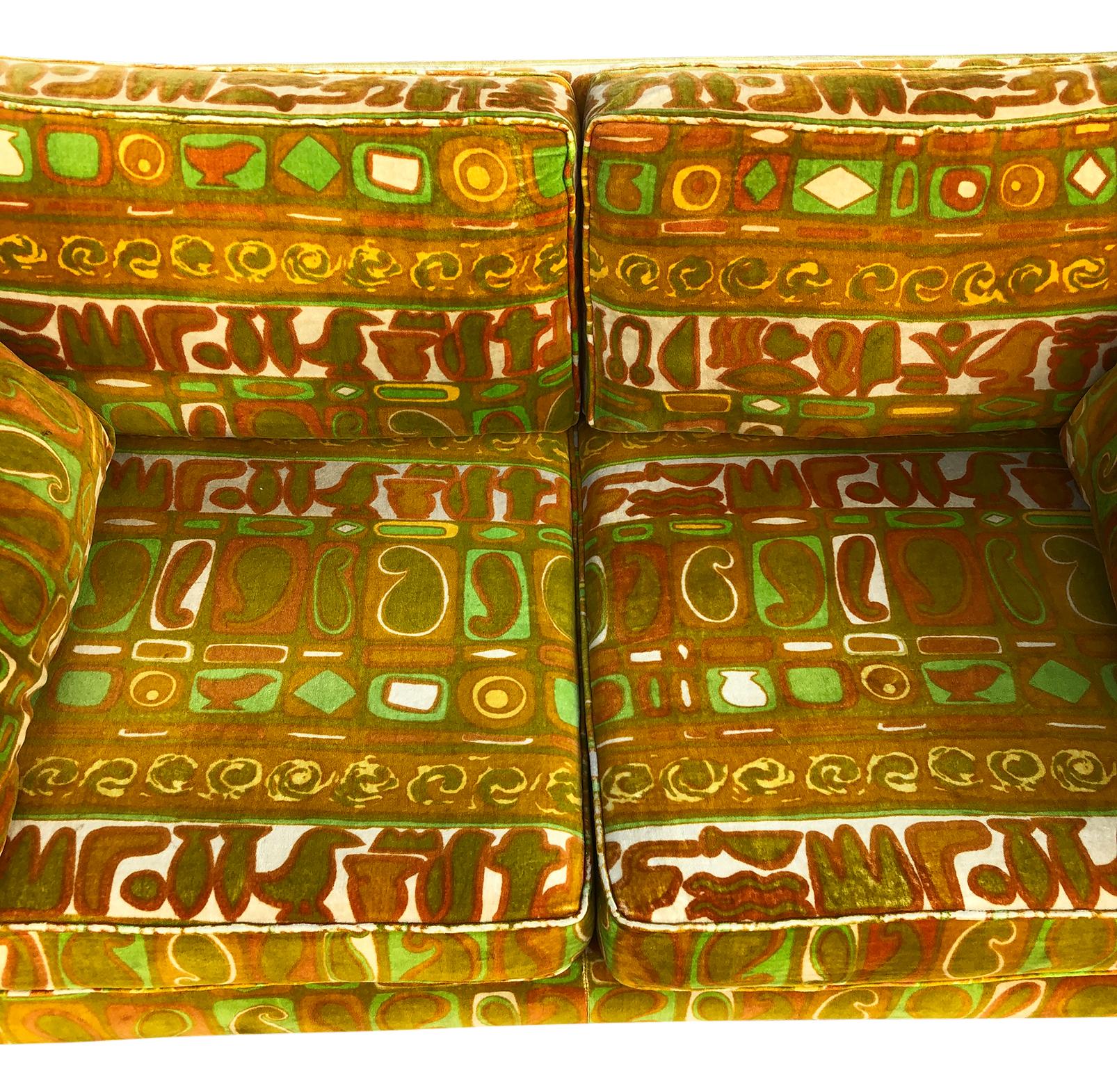 American Mid-Century Modern Couch Sofa Loveseat Jack Lenor Larsen Upholstery