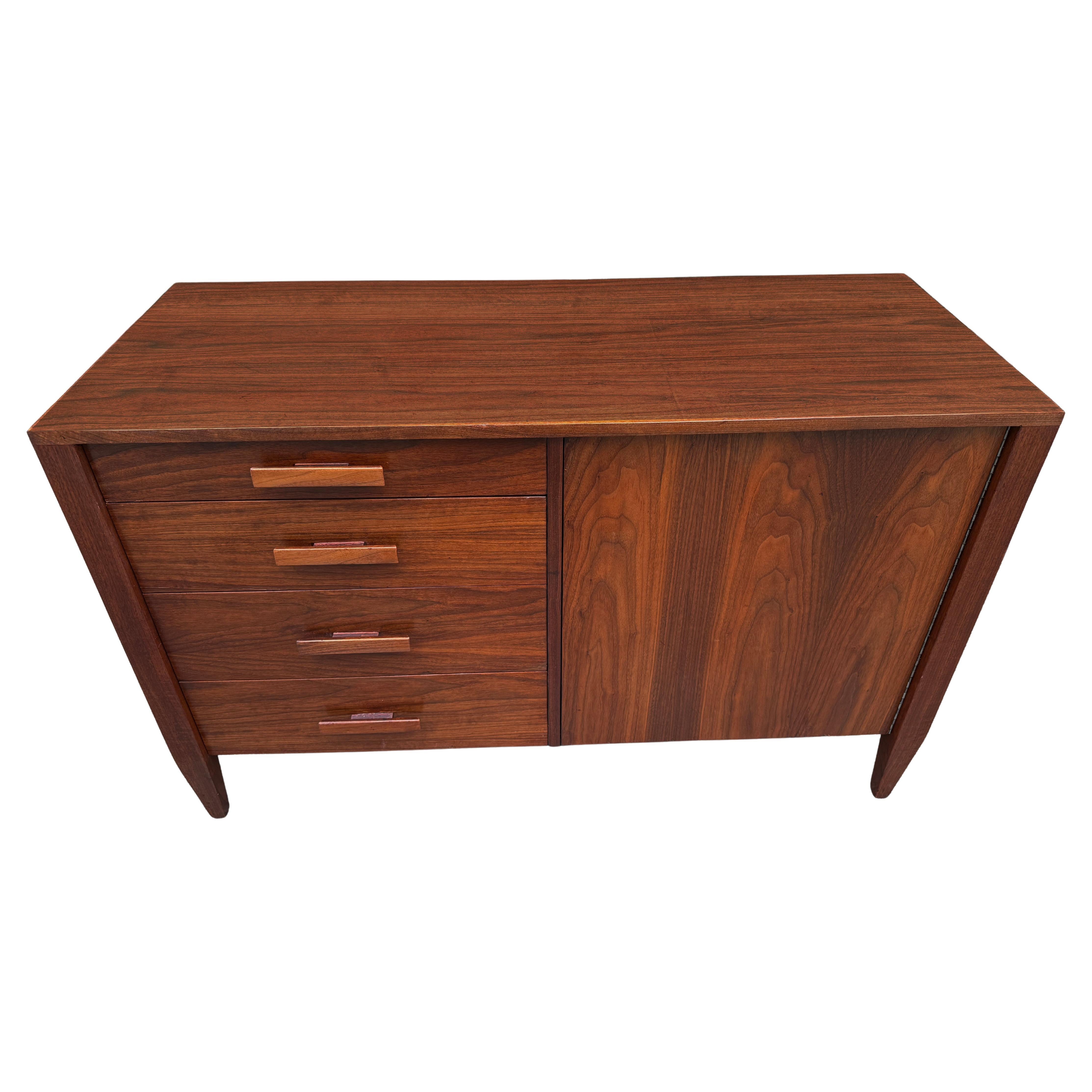 Midcentury Modern Crafted Black Walnut Dresser For Sale 4