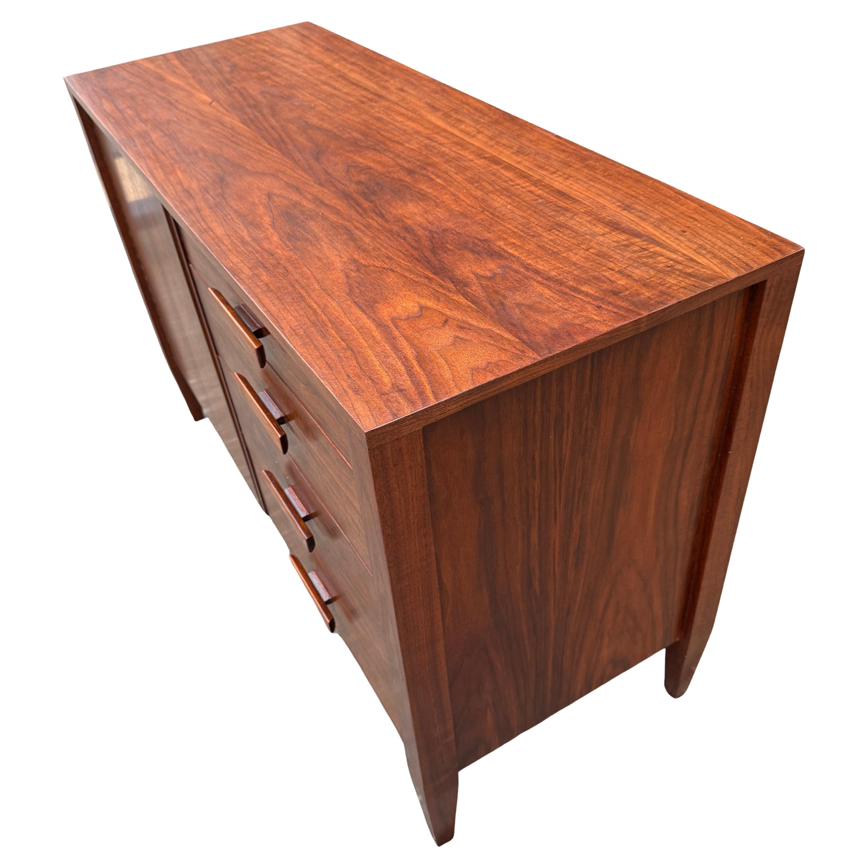 Midcentury Modern Crafted Black Walnut Dresser 6