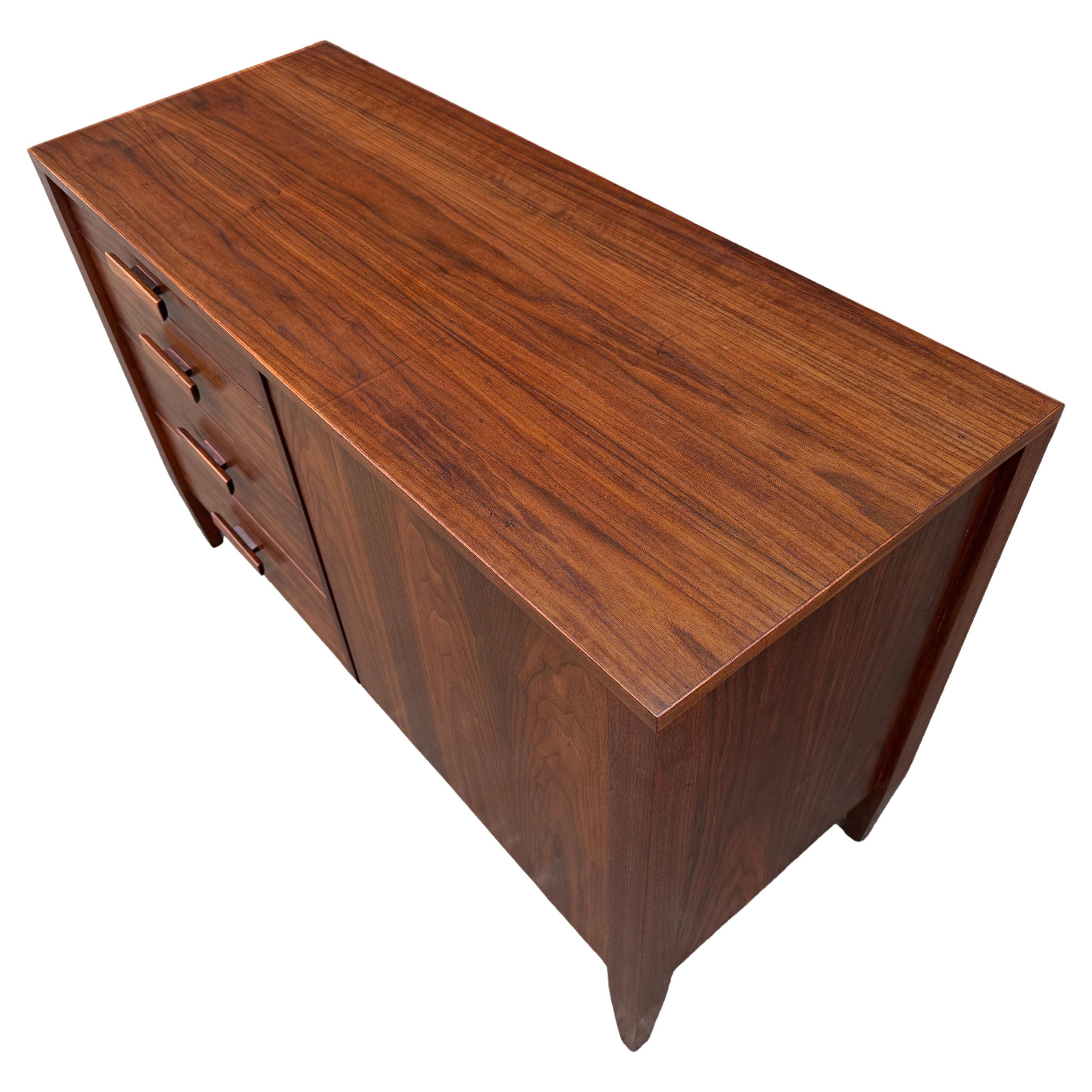 Midcentury Modern Crafted Black Walnut Dresser For Sale 5