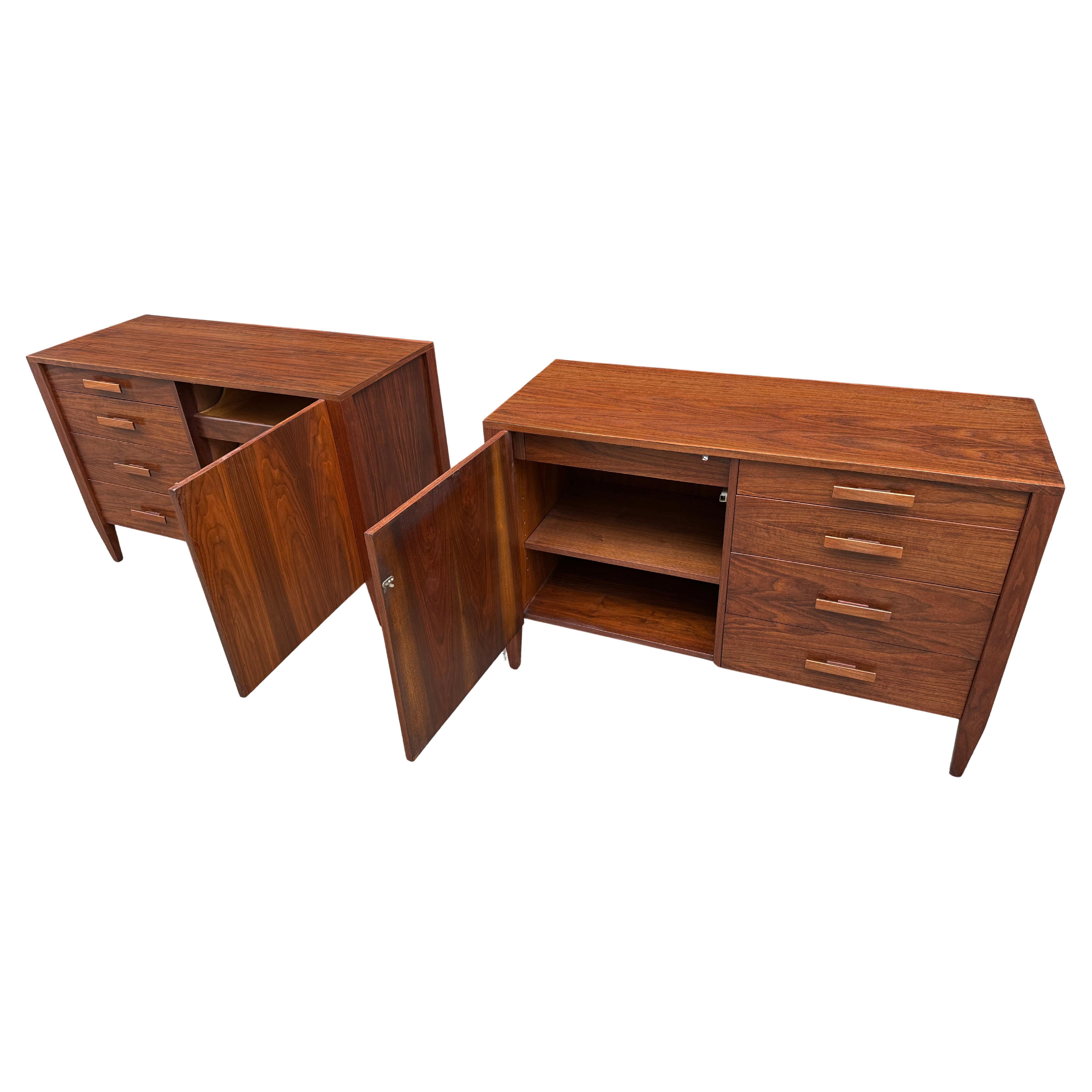 Midcentury Modern Crafted Black Walnut Dresser 9