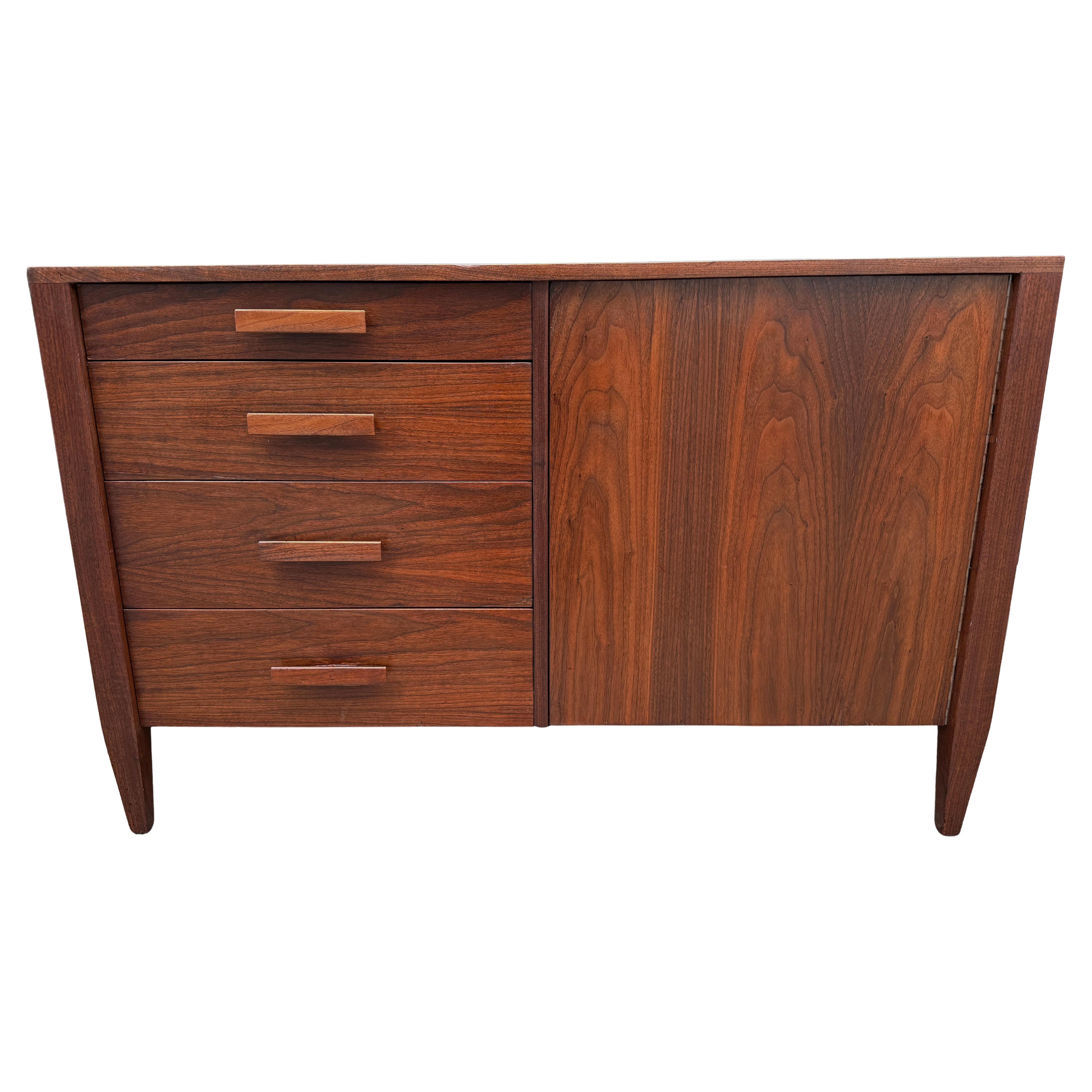Mid-Century Modern Midcentury Modern Crafted Black Walnut Dresser For Sale