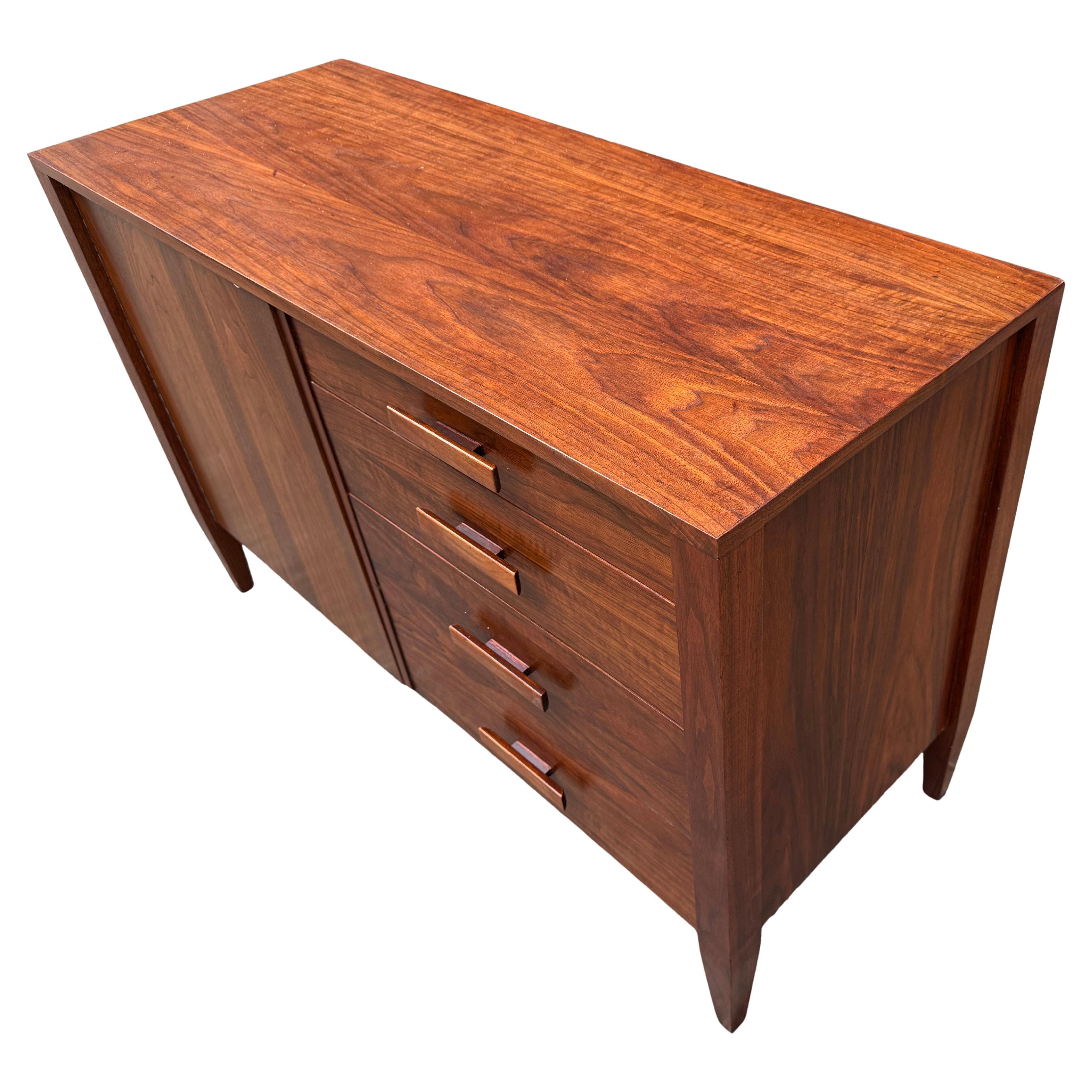 20th Century Midcentury Modern Crafted Black Walnut Dresser