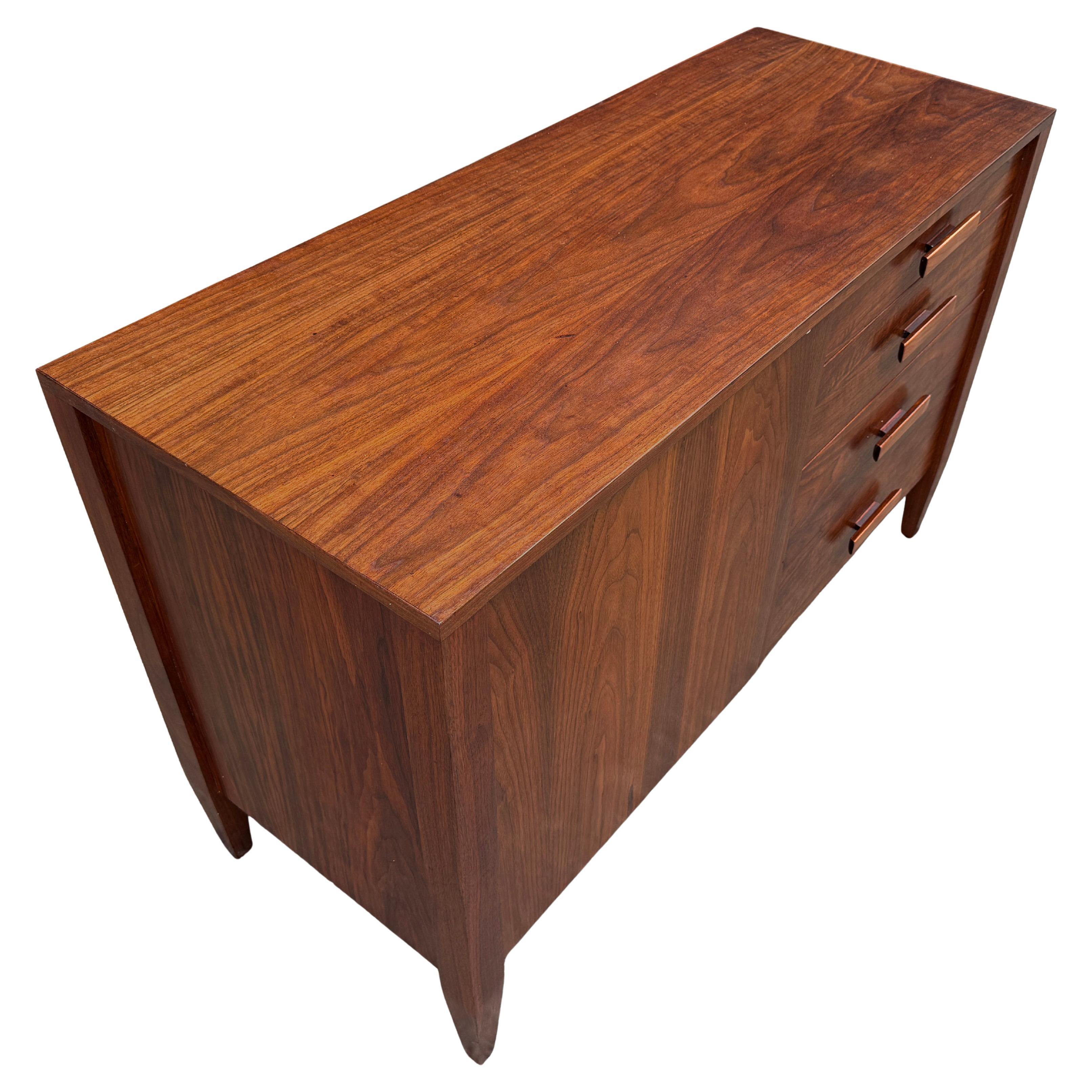 Midcentury Modern Crafted Black Walnut Dresser 1