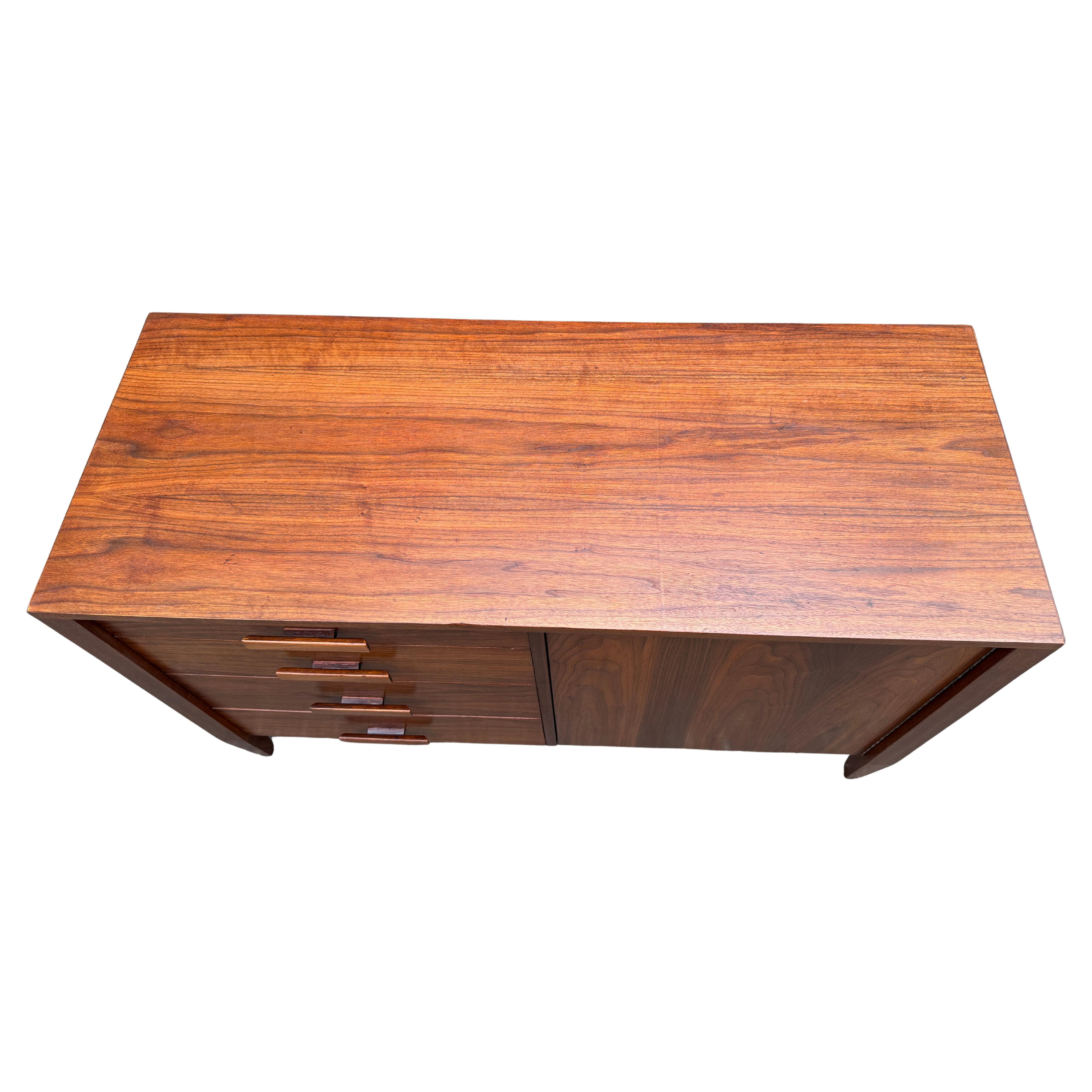20th Century Midcentury Modern Crafted Black Walnut Dresser For Sale