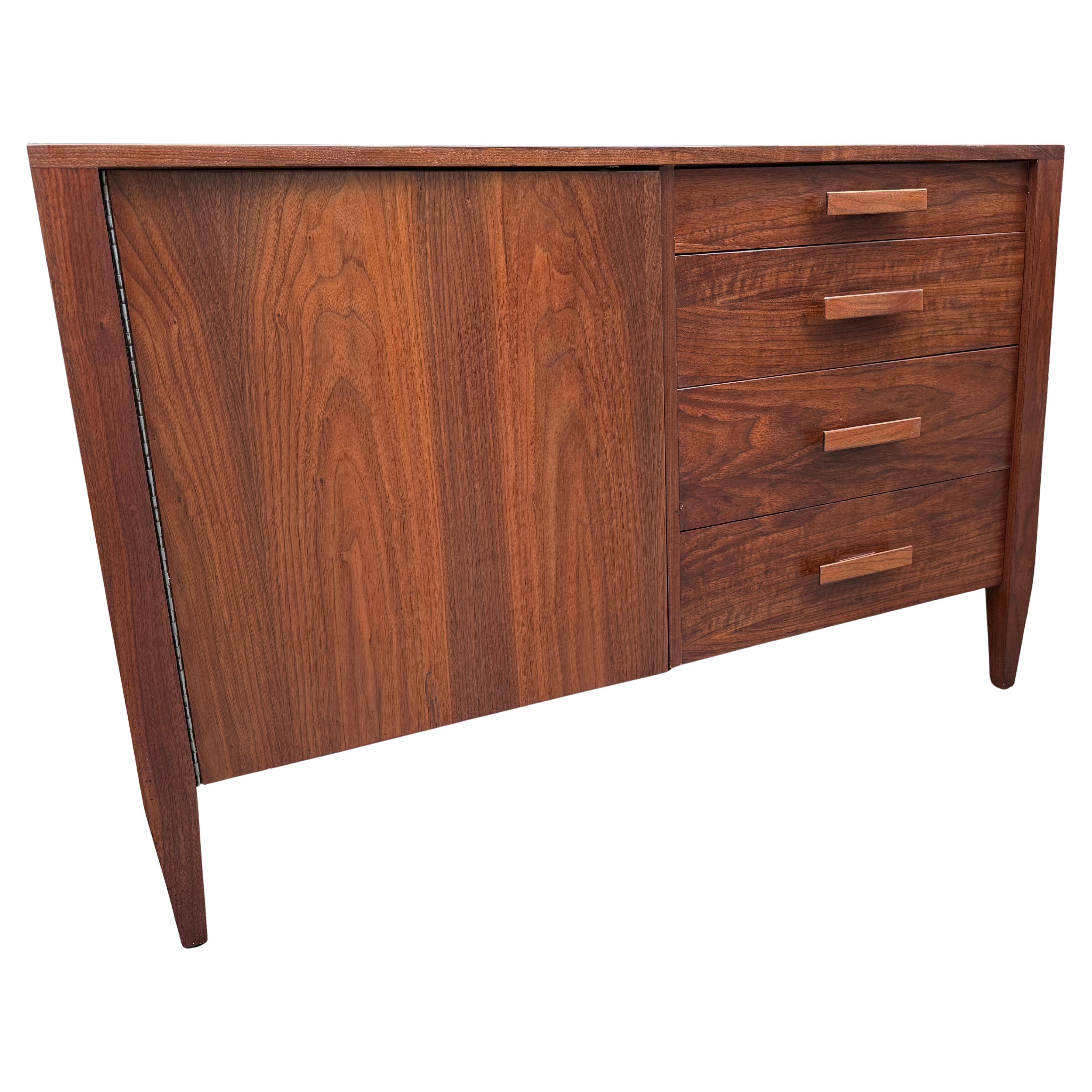 Midcentury Modern Crafted Black Walnut Dresser 3