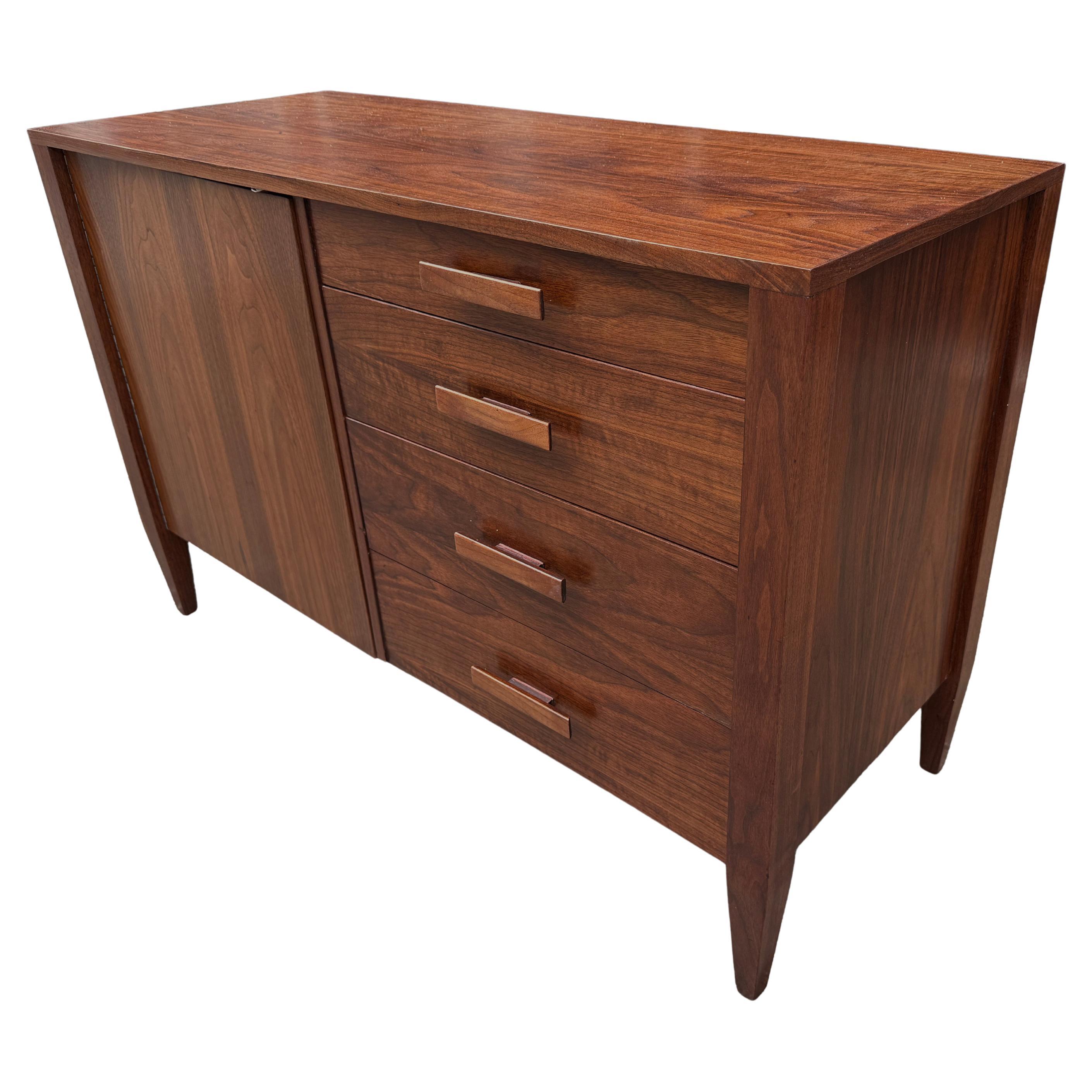 Midcentury Modern Crafted Black Walnut Dresser 4