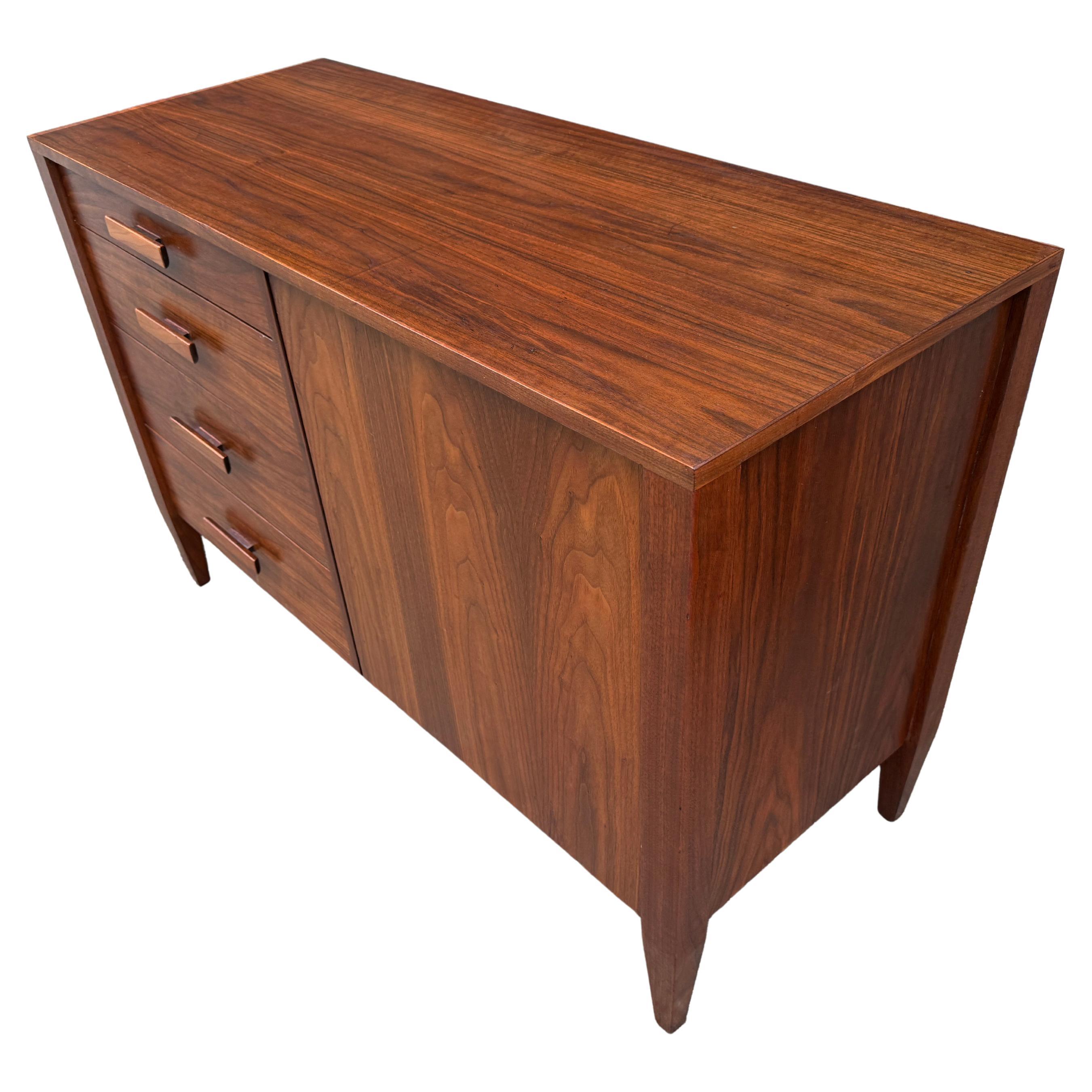Midcentury Modern Crafted Black Walnut Dresser For Sale 3