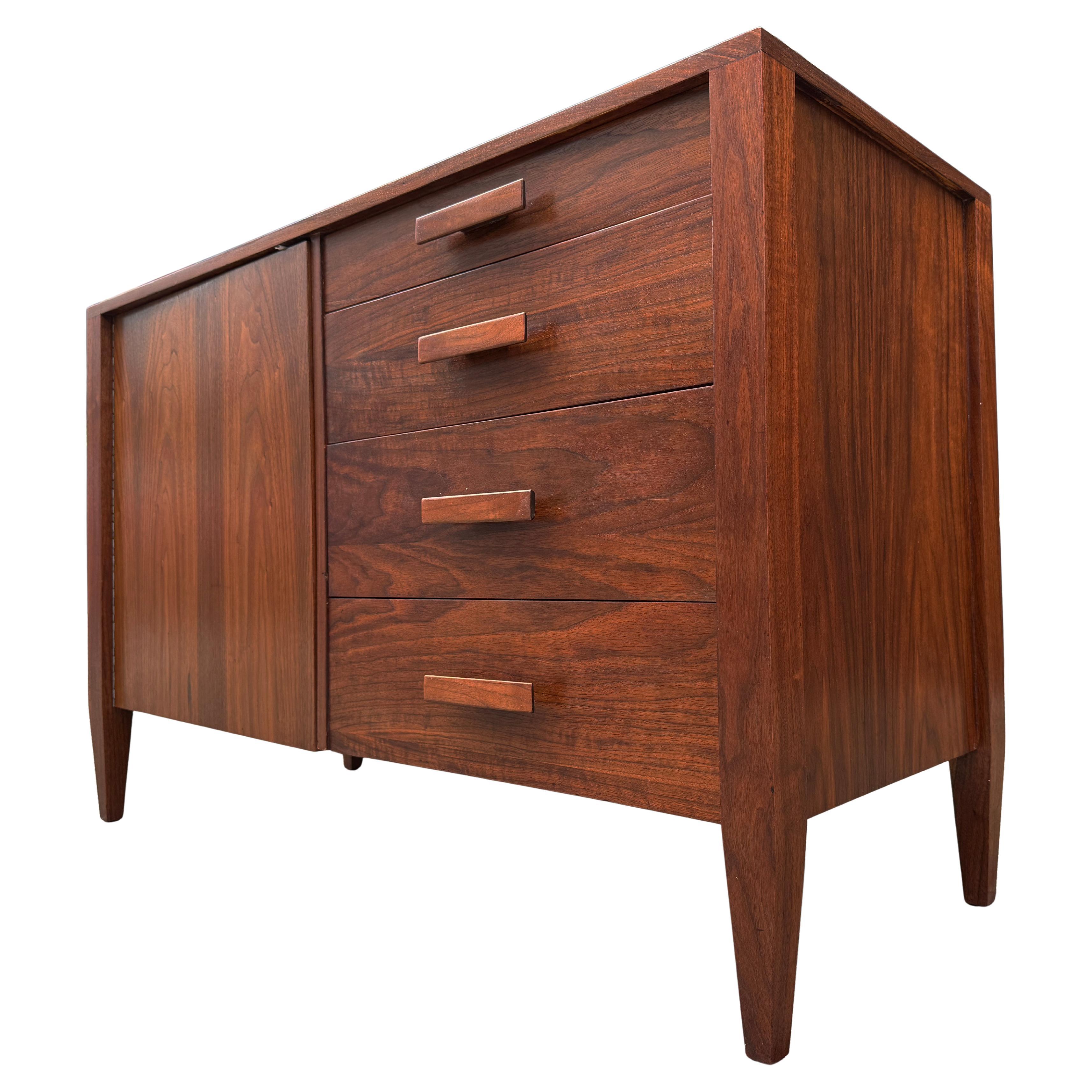 Mid-Century Modern Midcentury Modern Crafted Black Walnut Dresser