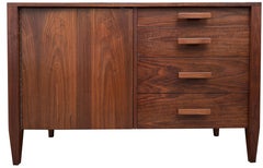 Midcentury Modern Crafted Black Walnut Dresser