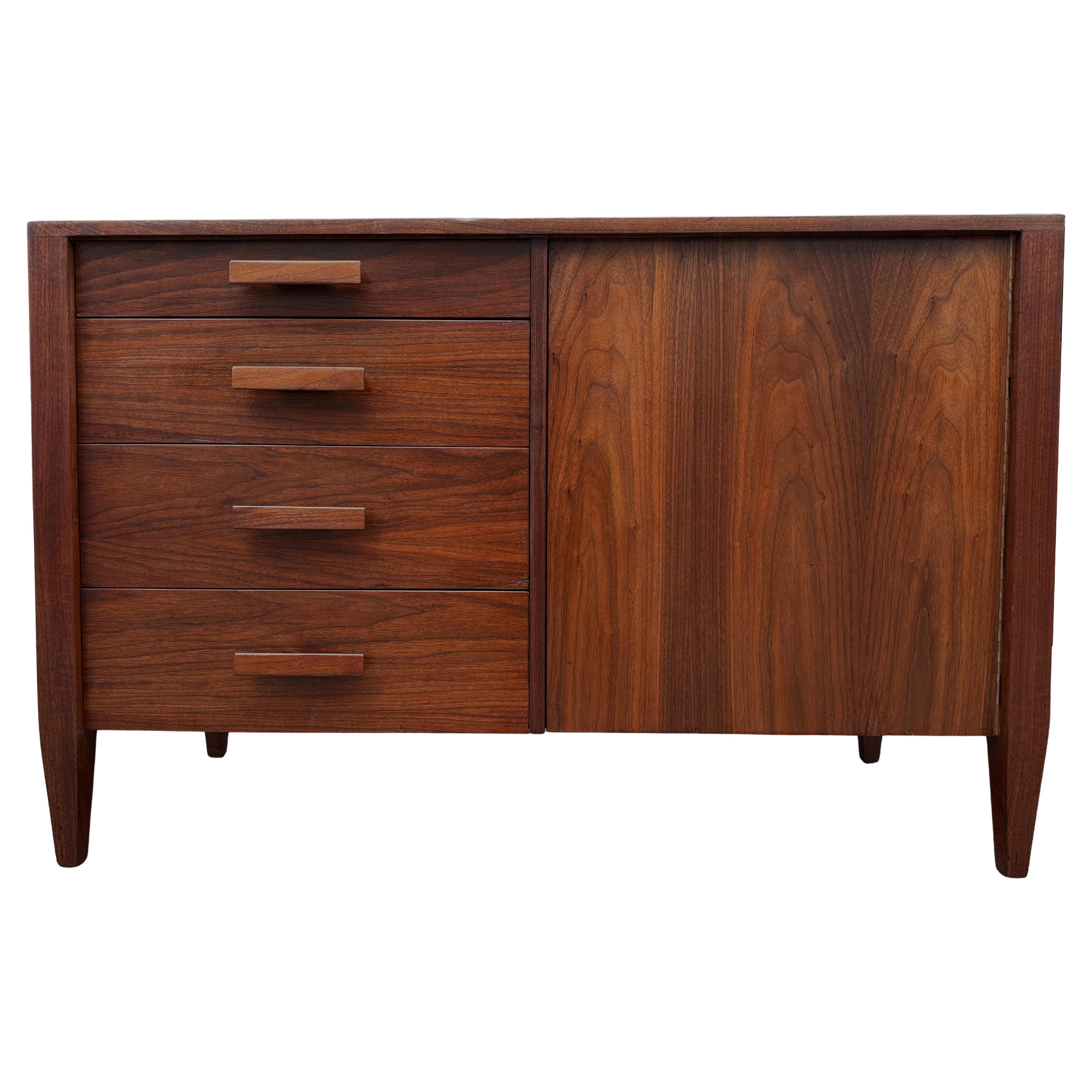 Midcentury Modern Crafted Black Walnut Dresser