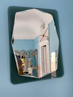 Mid-Century Modern Cristal Art Wall Mirror, 1970s, Italy