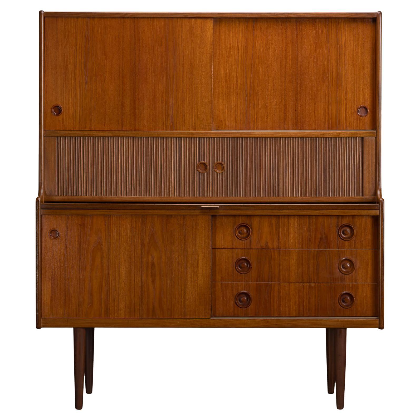 Midcentury Modern Danish Design Teak Highboard by Johannes Andersen , 1960s