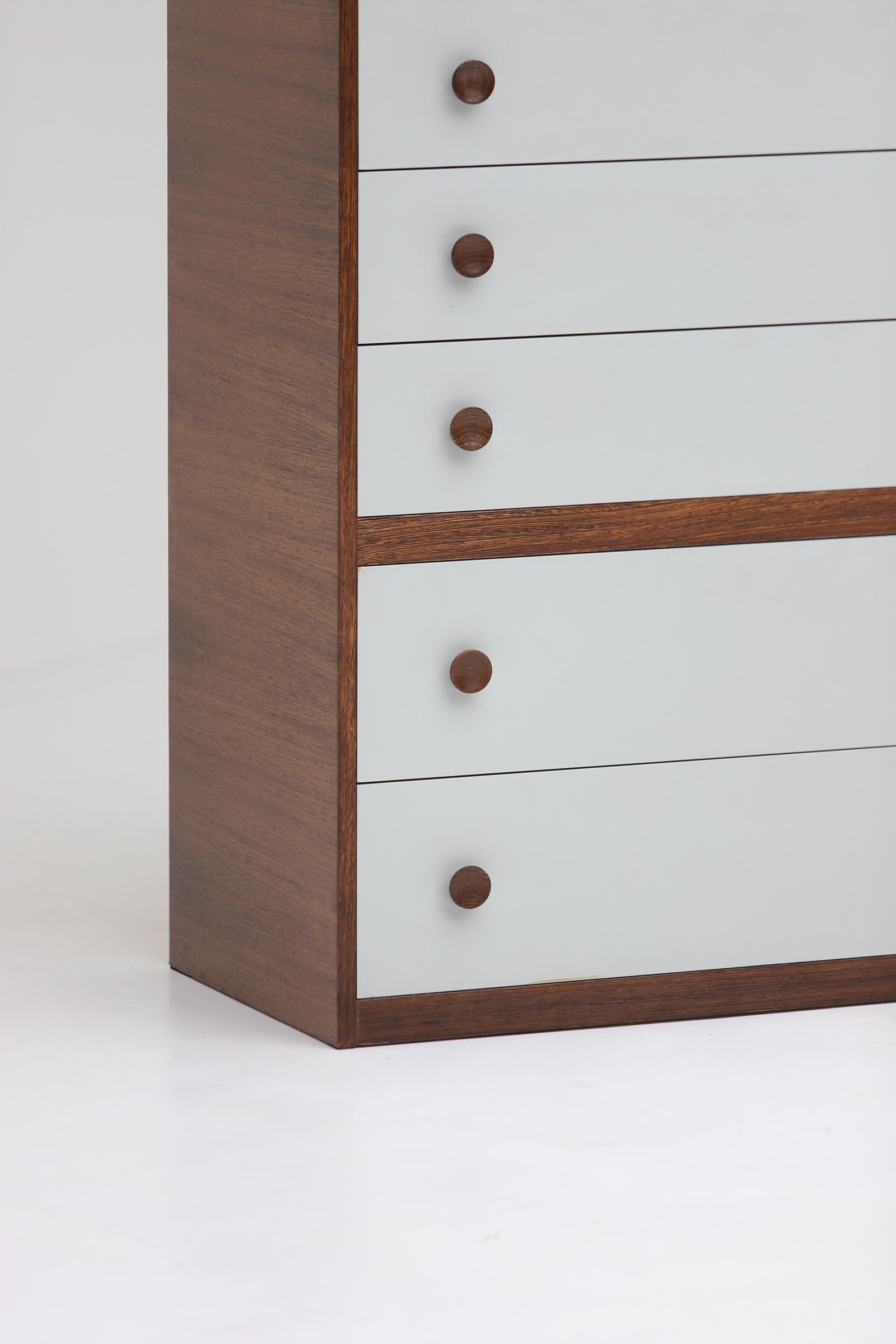 Mid-Century Modern Decorative Cabinet with Drawers Designed in the, 1970s For Sale 2